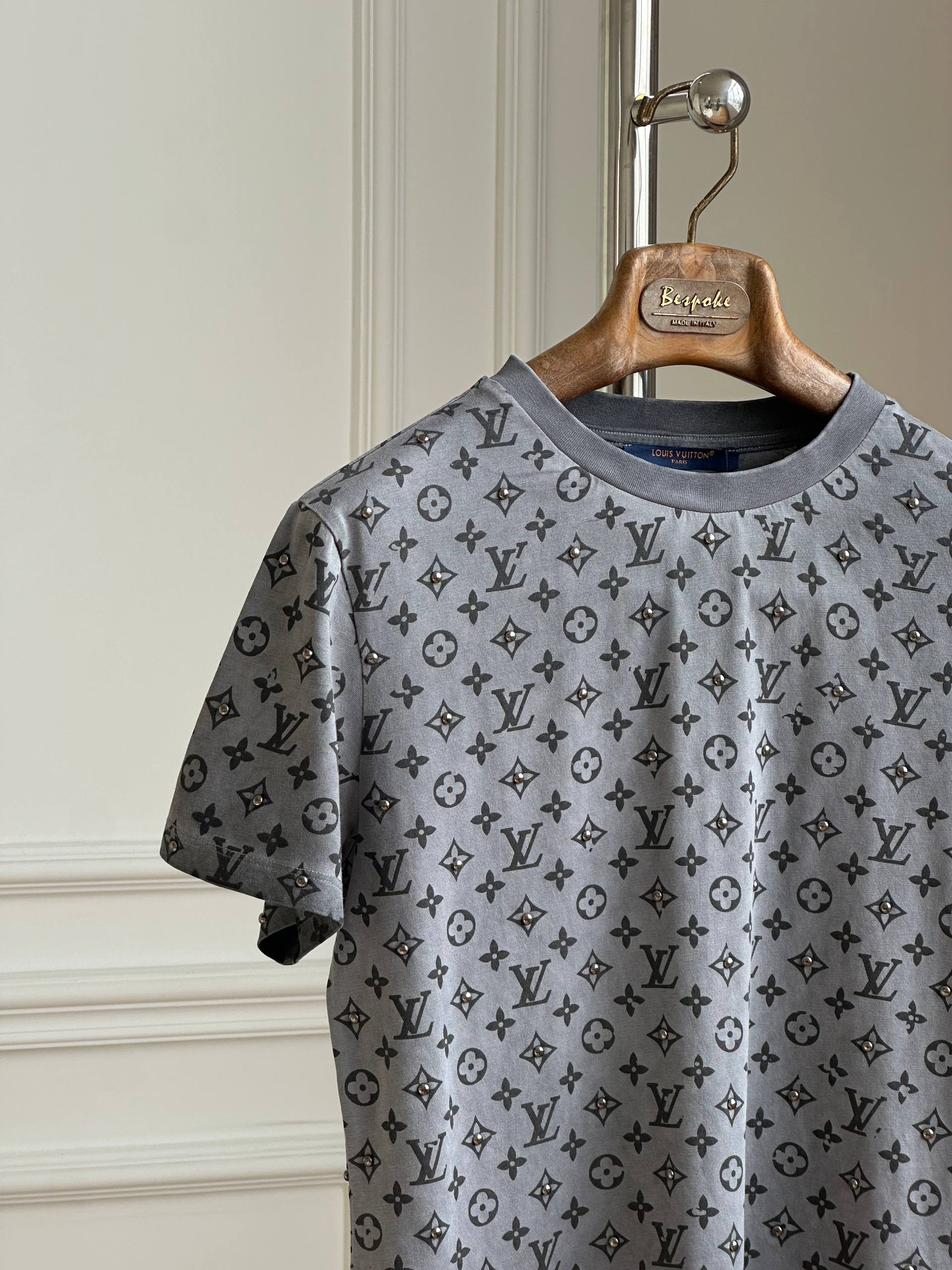 Louis Vuitton Monogram Printed T-Shirt with Crystal Embellishments
