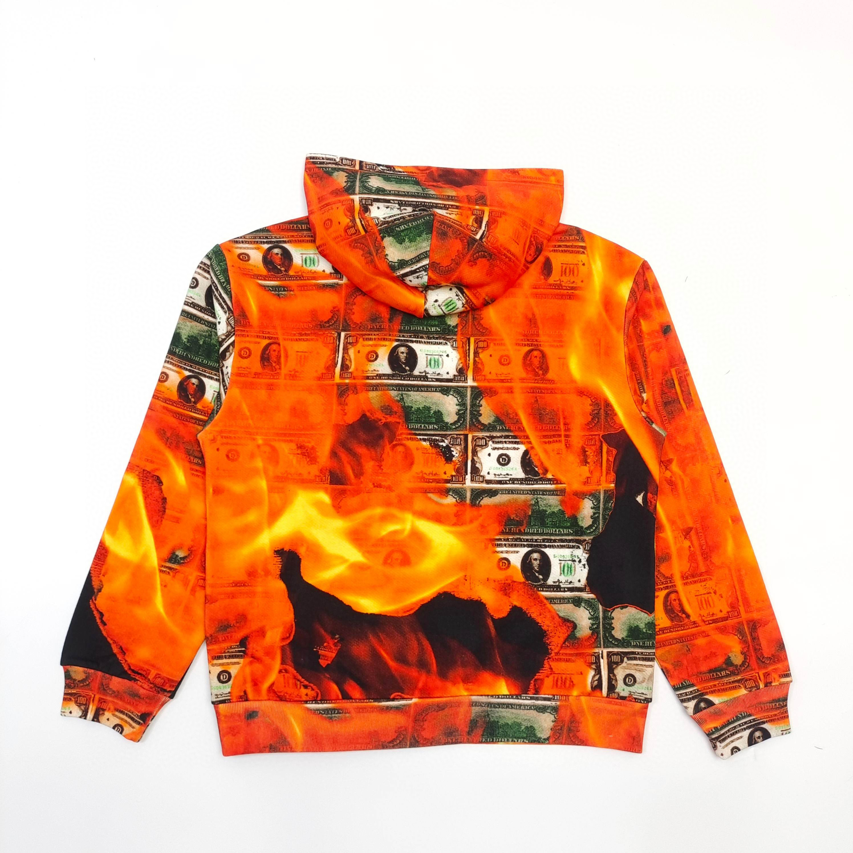 1:1 Best Quality Denim Tear Fire Dollars Hoodie