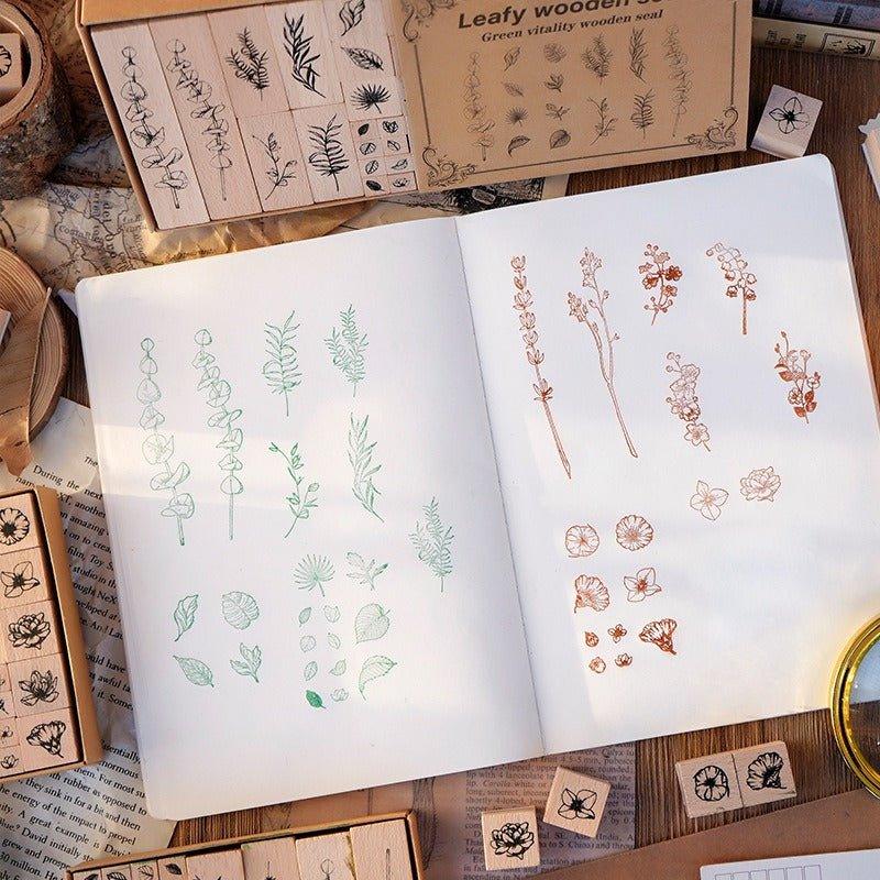 7016 Branches and leaves series Handbook diy stamps