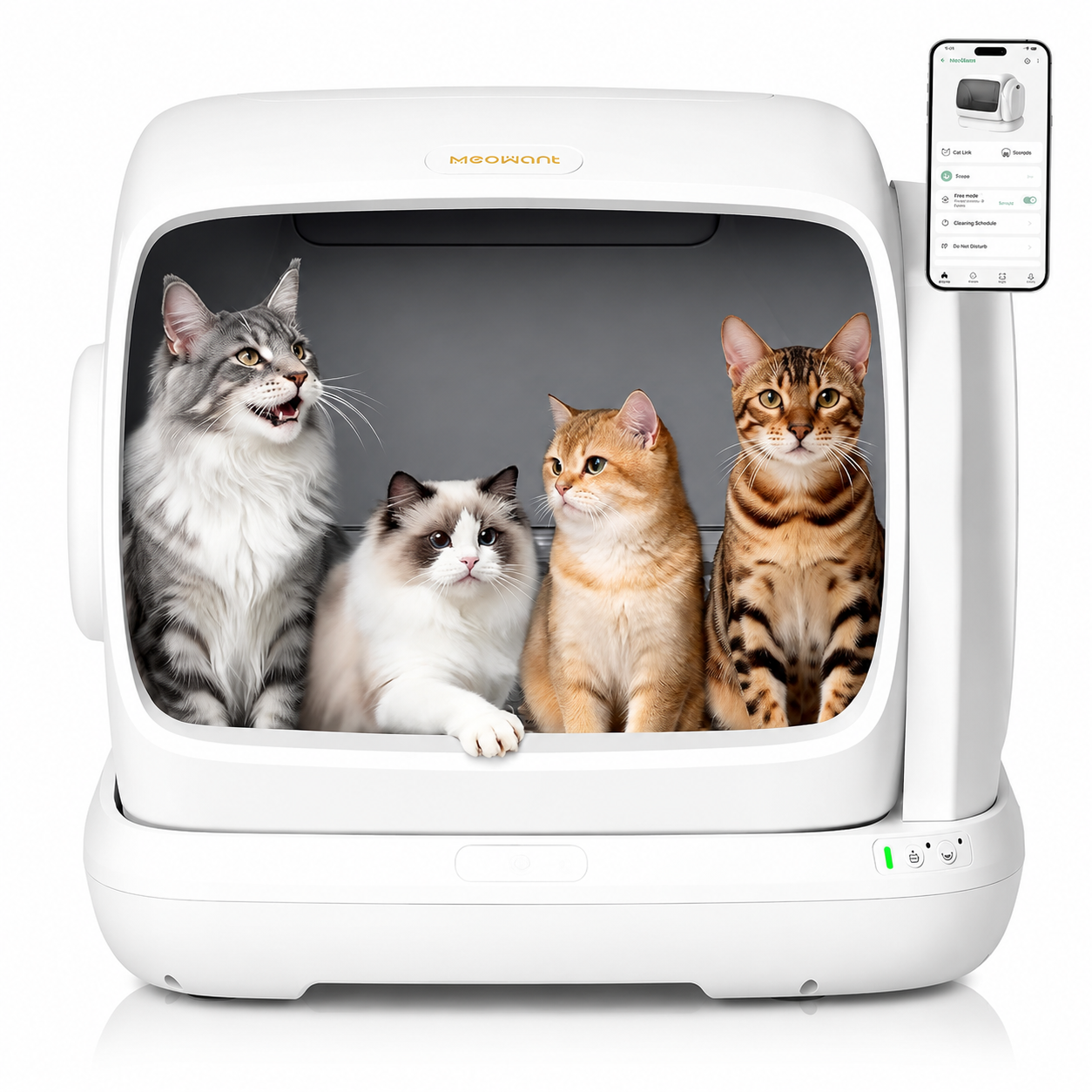 Self-cleaning litter box