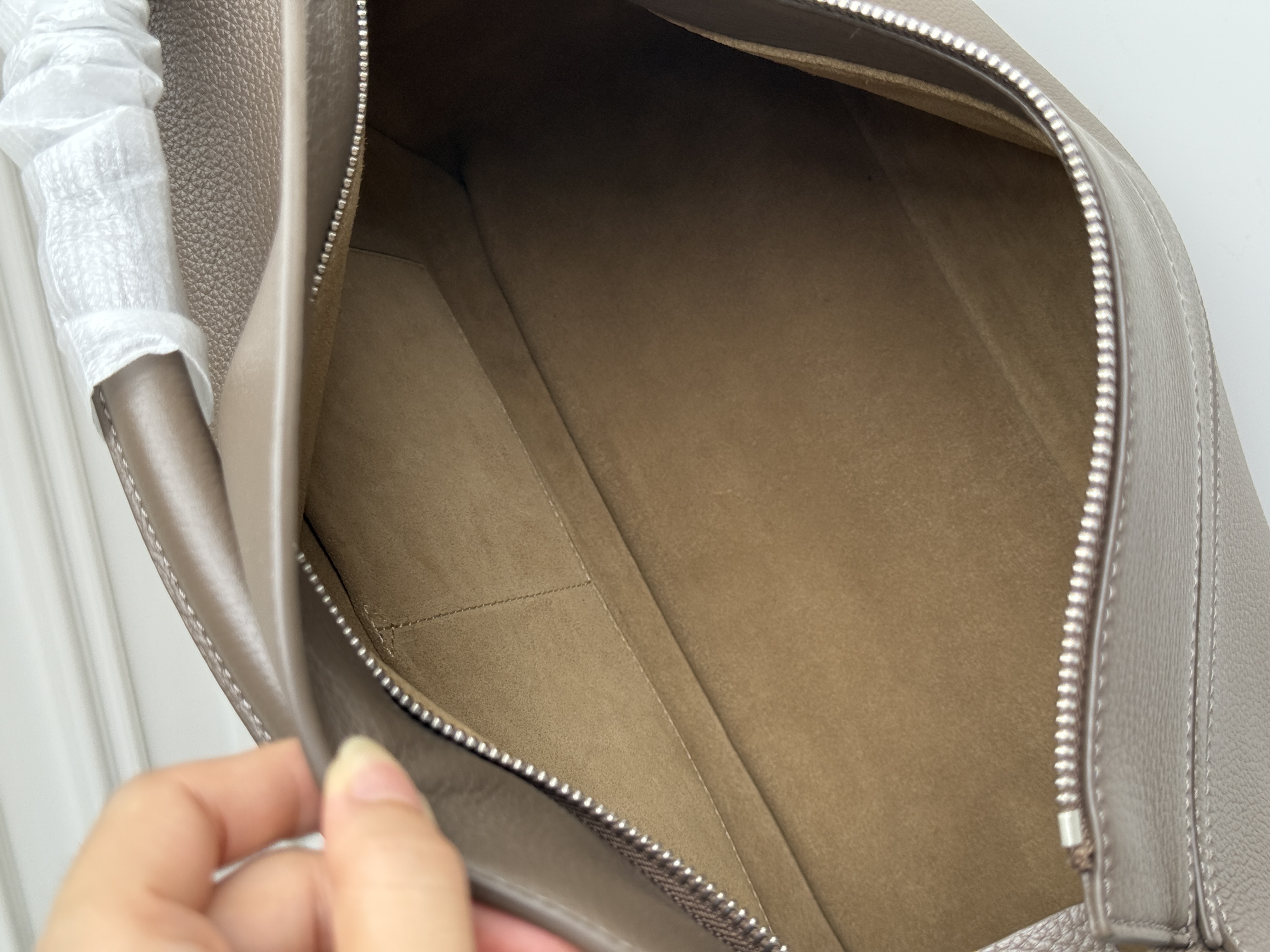 Taupe Grey Perfection   LOEWE Puzzle Geometric Bag