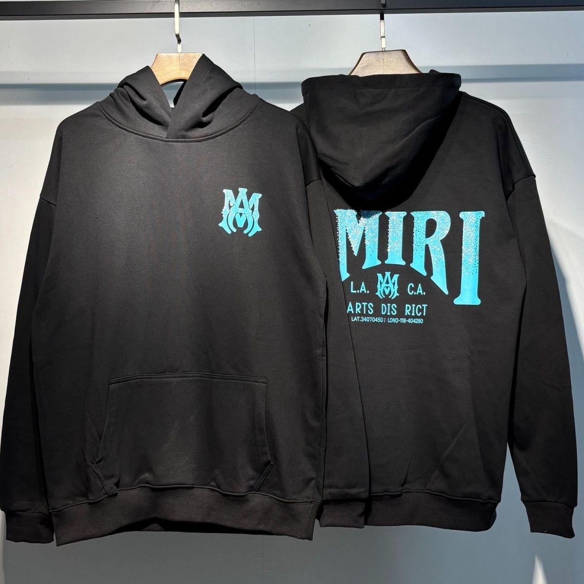 American AM1R1 letter printed heavyweight looped loose hooded sweatshirt