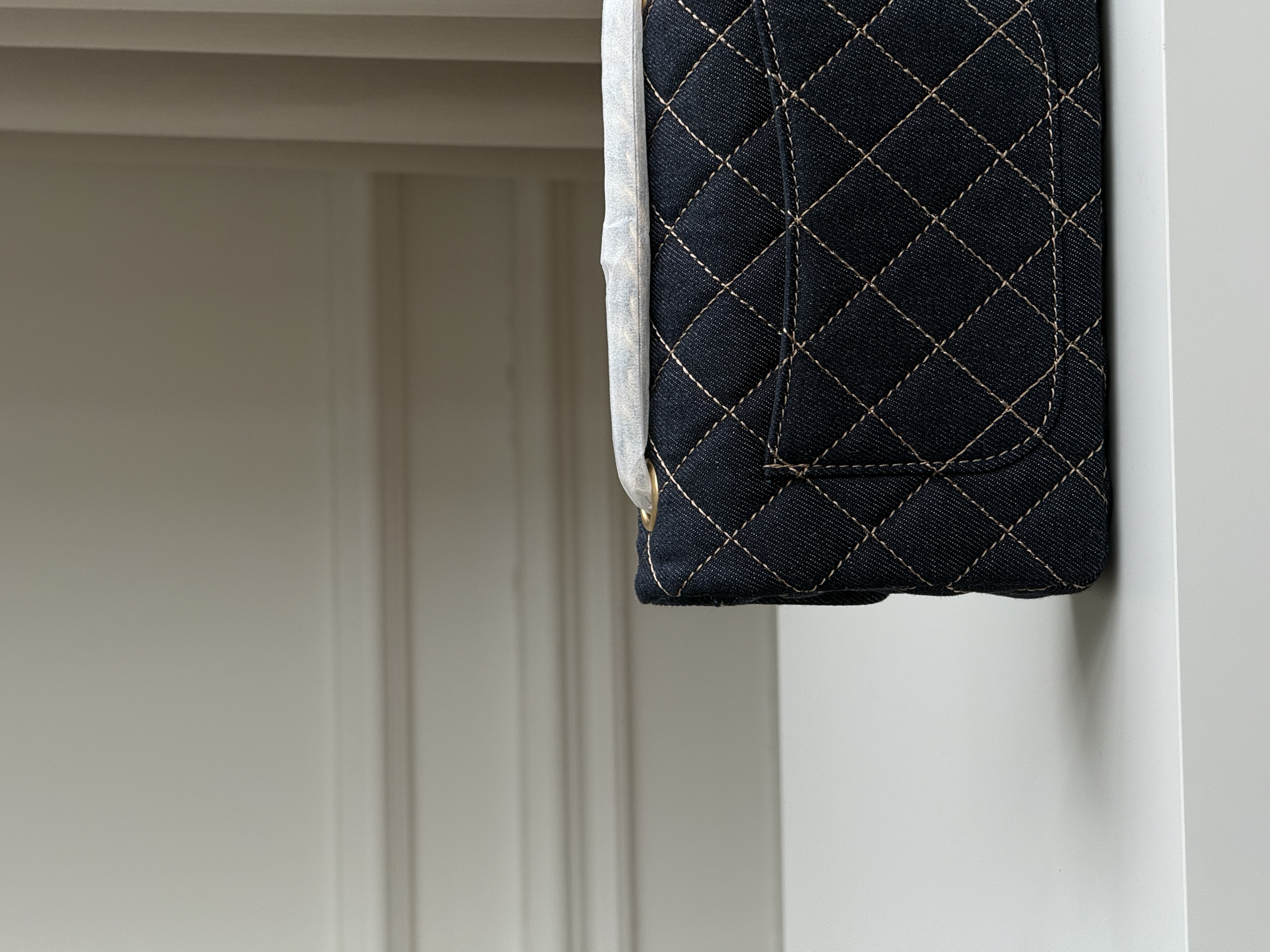 CHANEL 25C Dark Denim Mini Classic Flap