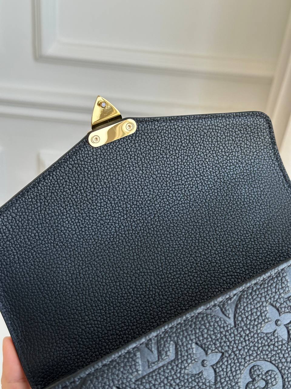 Louis Vuitton Black Monogram Embossed Leather Pochette Métis Crossbody Bag