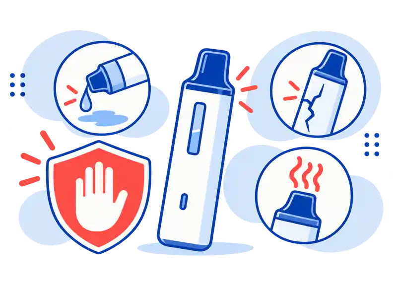 Leaks, Damage and Unusual Heat: When to Stop Using a Product — OZ illustrated guide cover