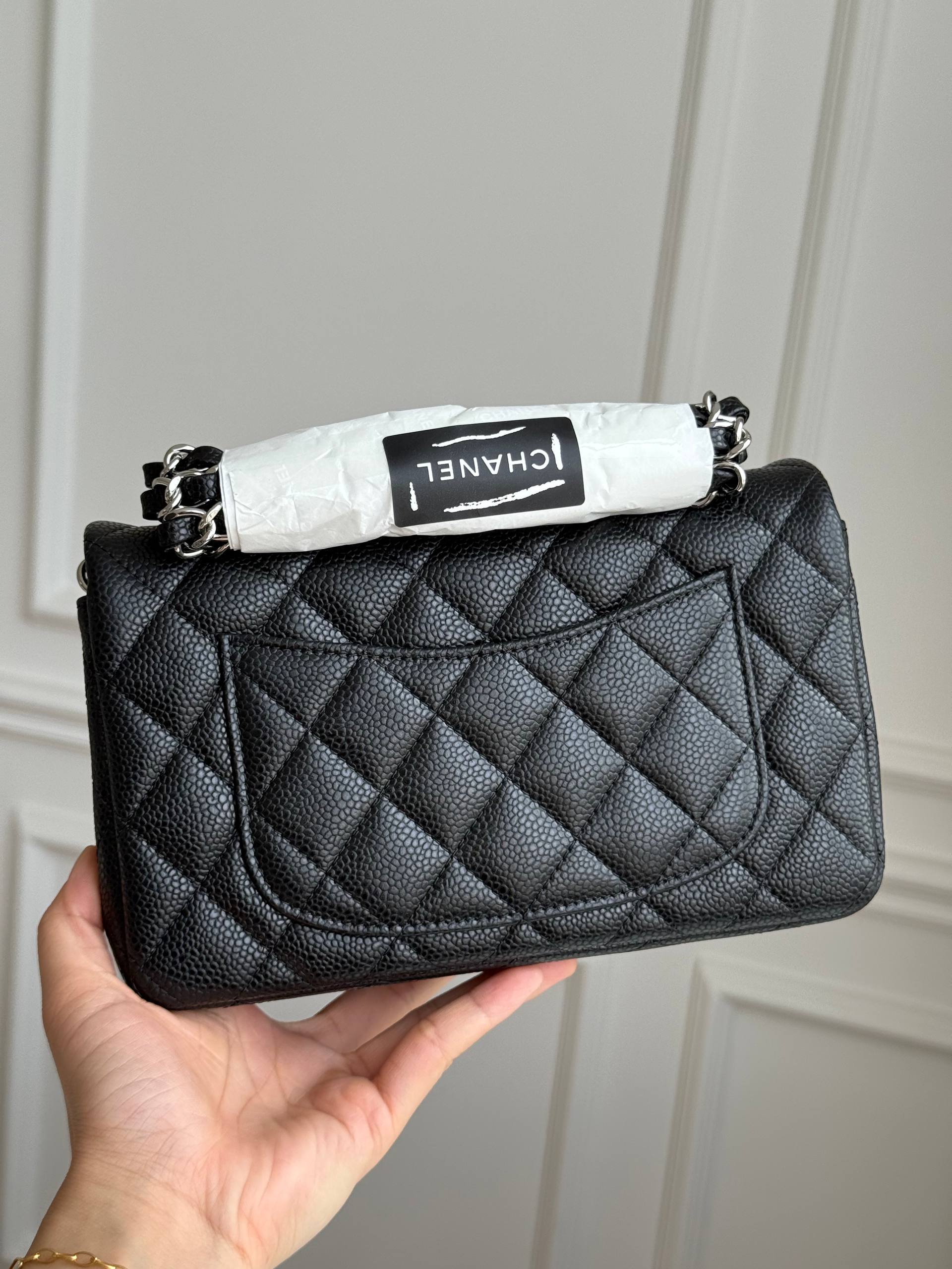 Chanel Mini Classic Flap Caviar Leather Crossbody Bag