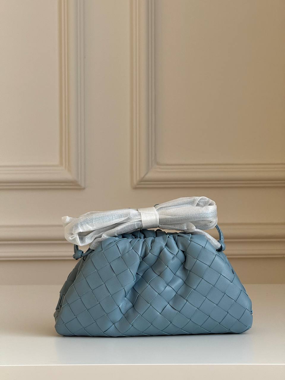 Bottega Veneta The Pouch Intrecciato Leather Clutch