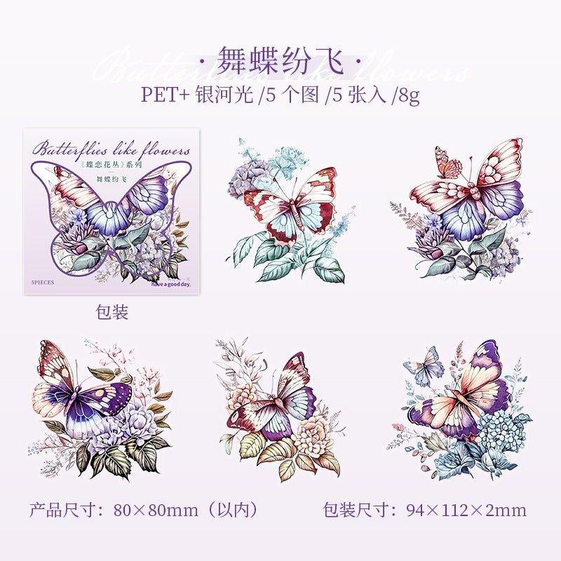 1161 Sticker Pack Butterfly Bush Collection