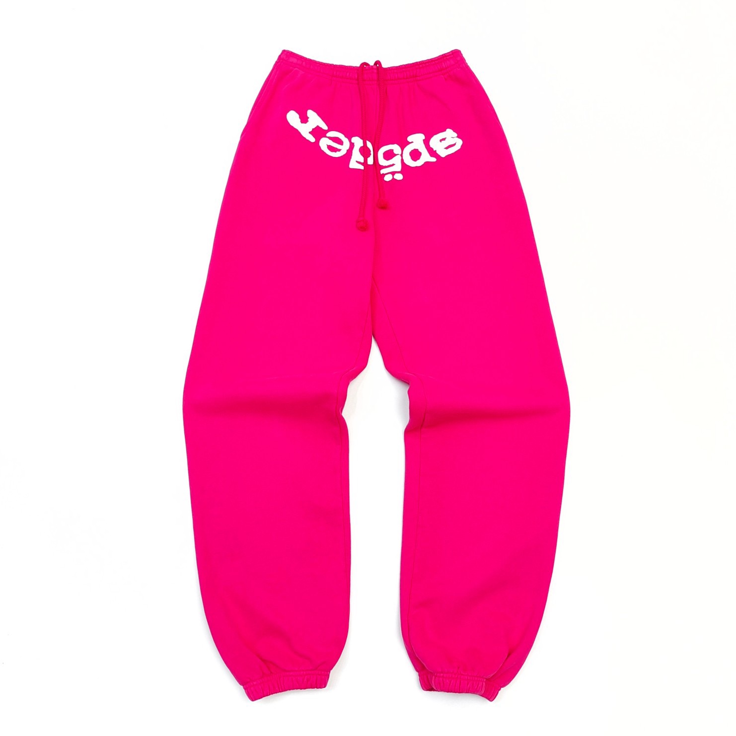 1:1 Best Quality White Letters Pants Pink Color