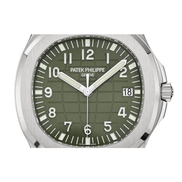 Patek Philippe Aquanaut White Gold 5168G-010 with Khaki Green Embossed dial【1:1 Replica】