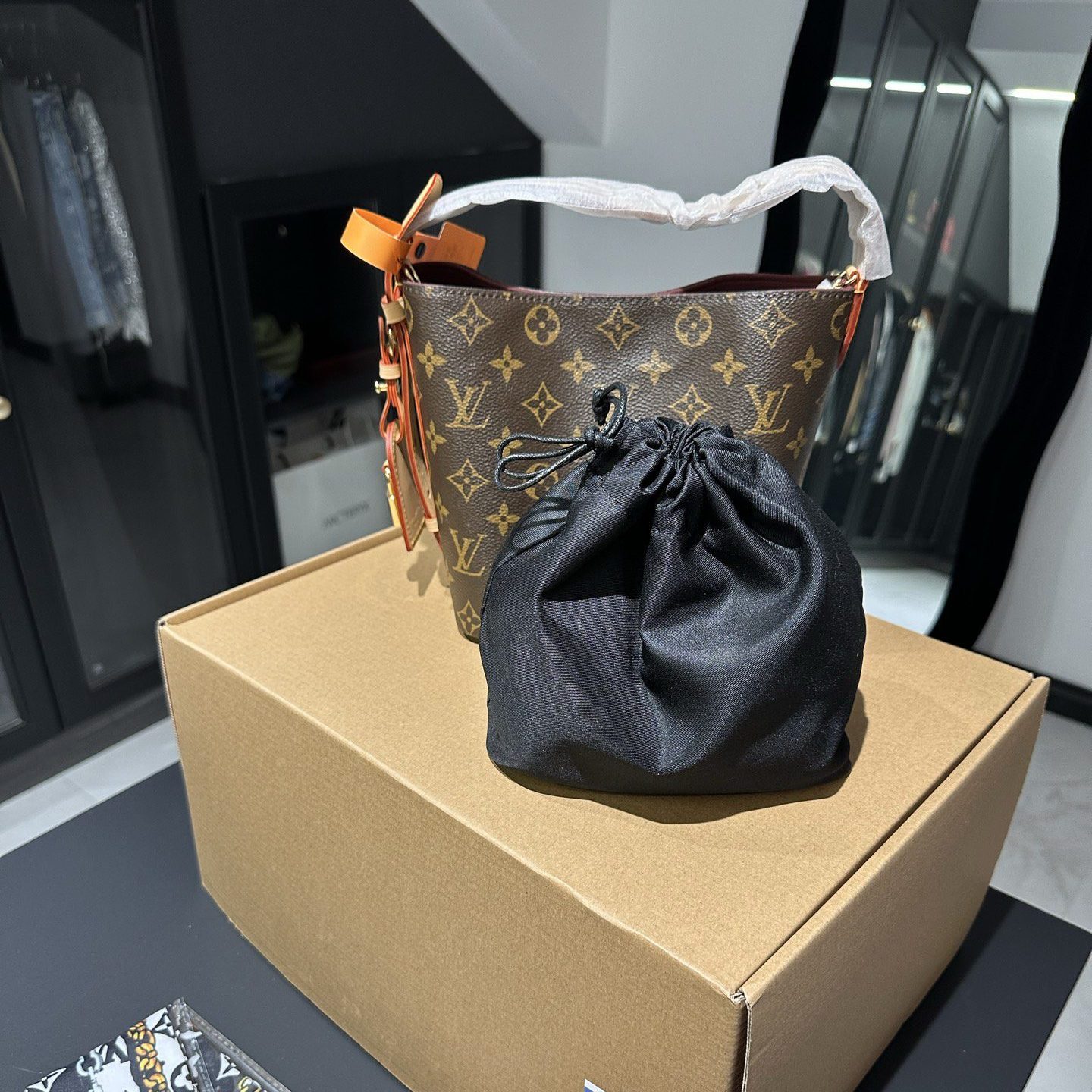 LV ALL IN BB MONOGRAM 6.3 X 7.1 X 4.7 INCHES