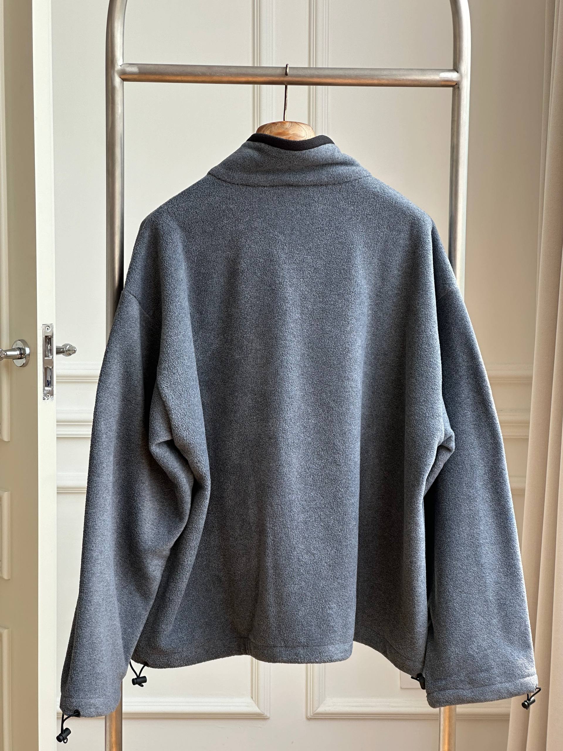 Miu Miu Grey Fleece Stand Collar Zipper Jacket