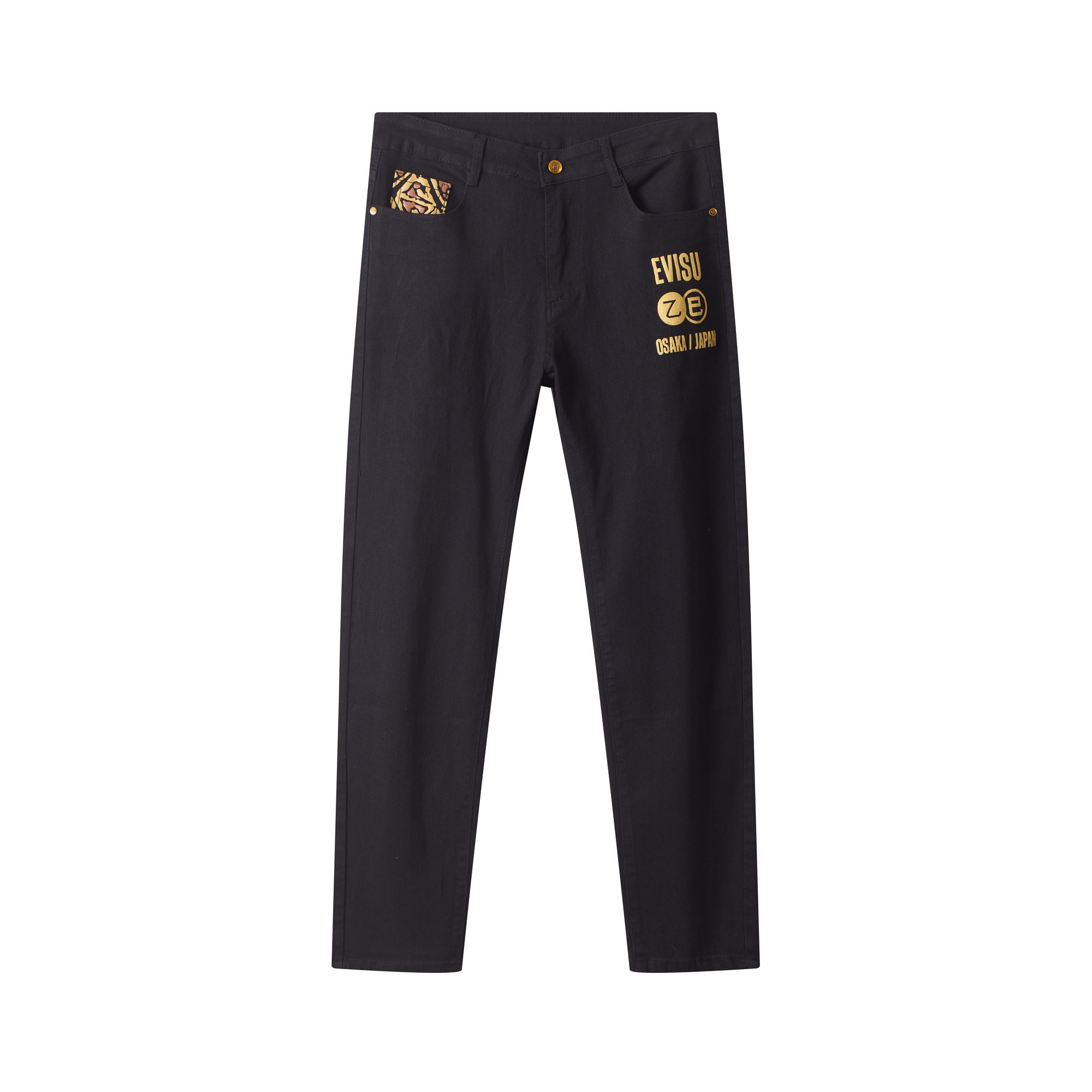 EVISU 2025 black snake jeans