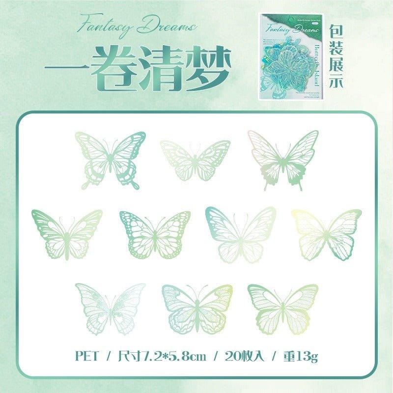 1105 PET Sticker Pack Butterfly Island 2 Bullet Series