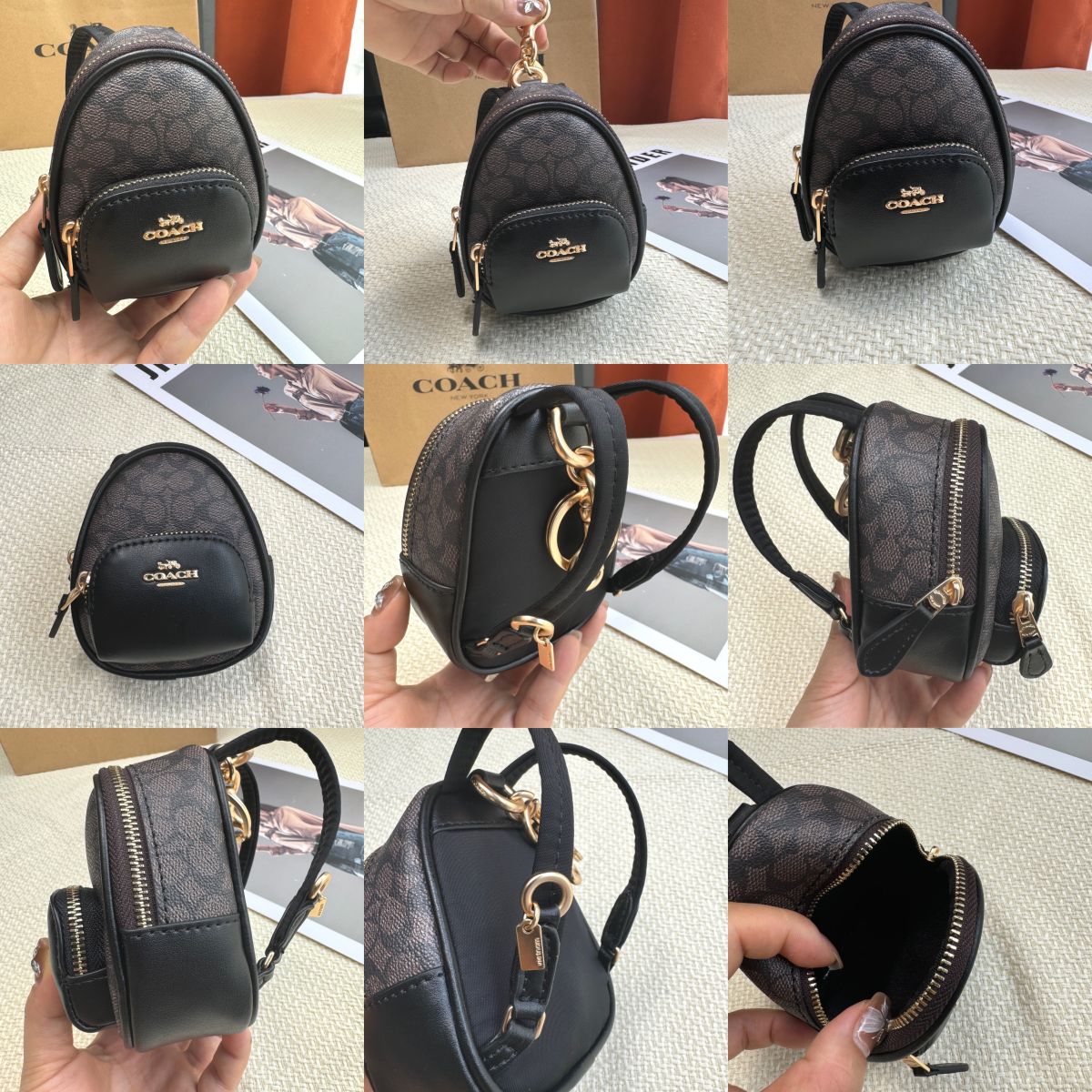 Women Handbag C7803 CC315 C1019 Mini Court Backpack Keychain Bag Charm