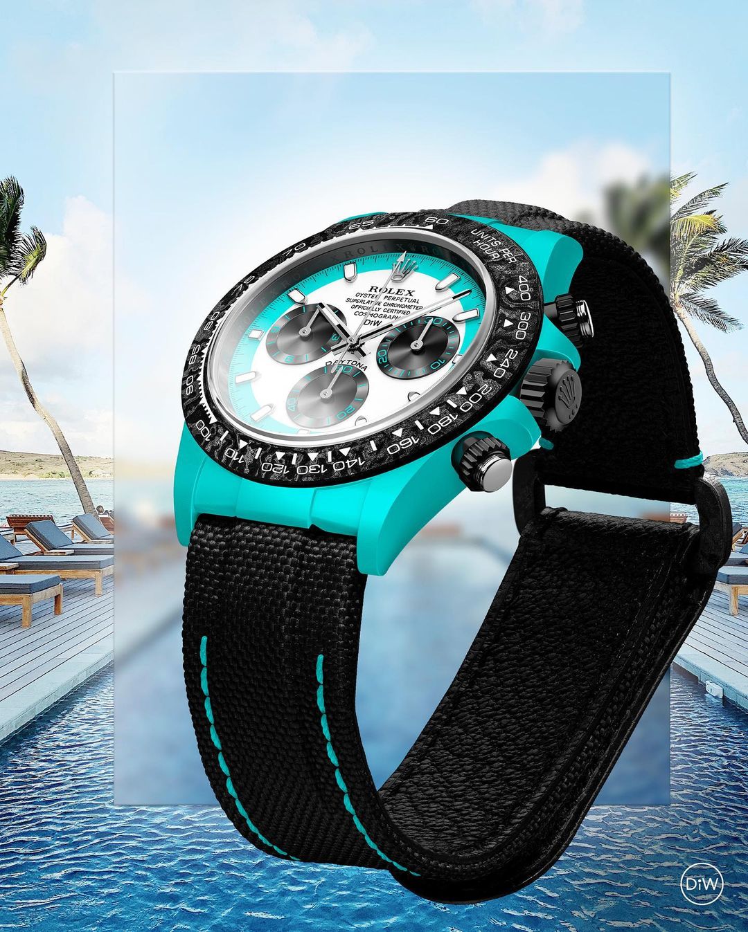 Tiffany Blue Rolex Daytona DiW CELESTE INVERT【1:1 Replica】