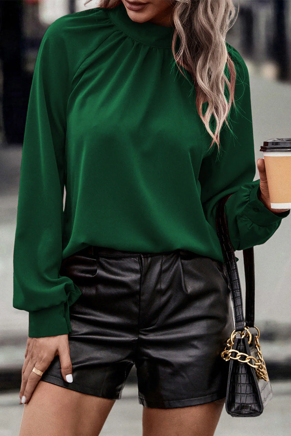 Forest Green Keyhole shirt