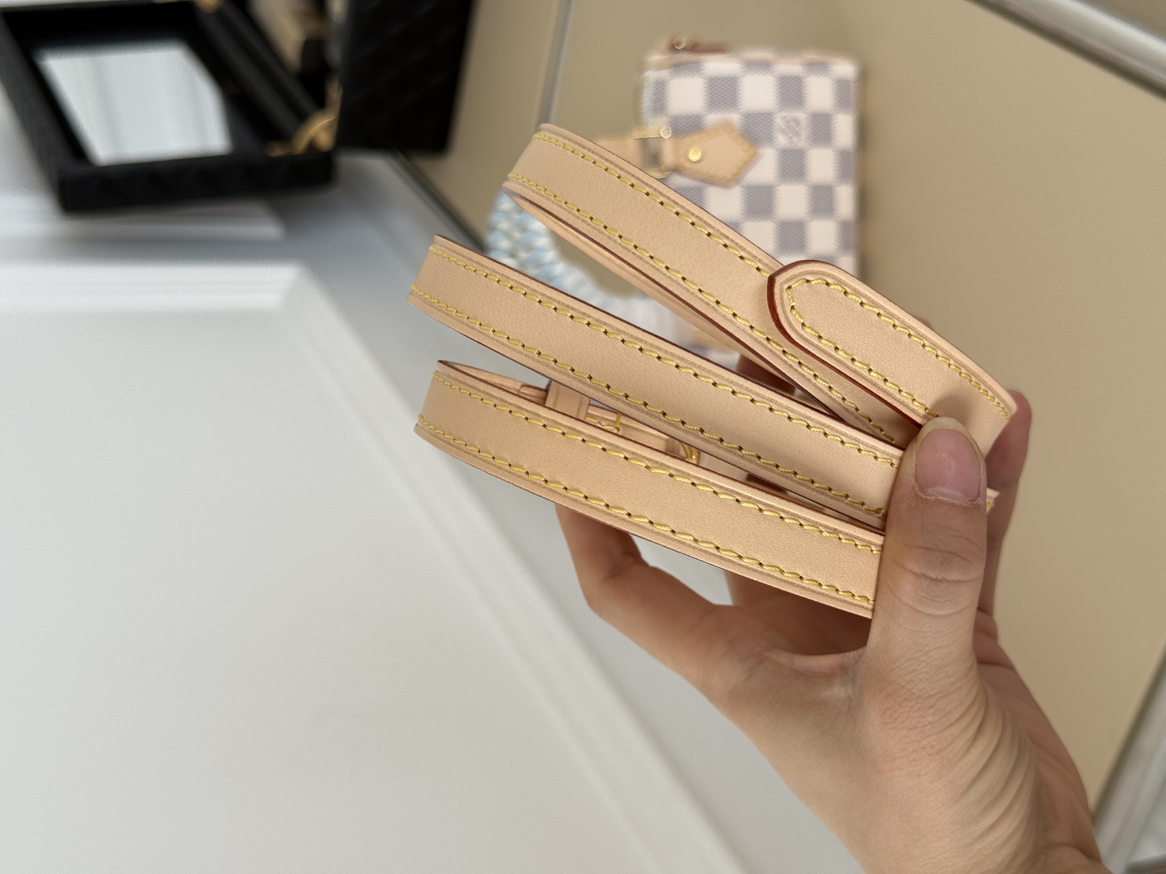 Louis Vuitton Nano Speedy Damier Azur Handbag