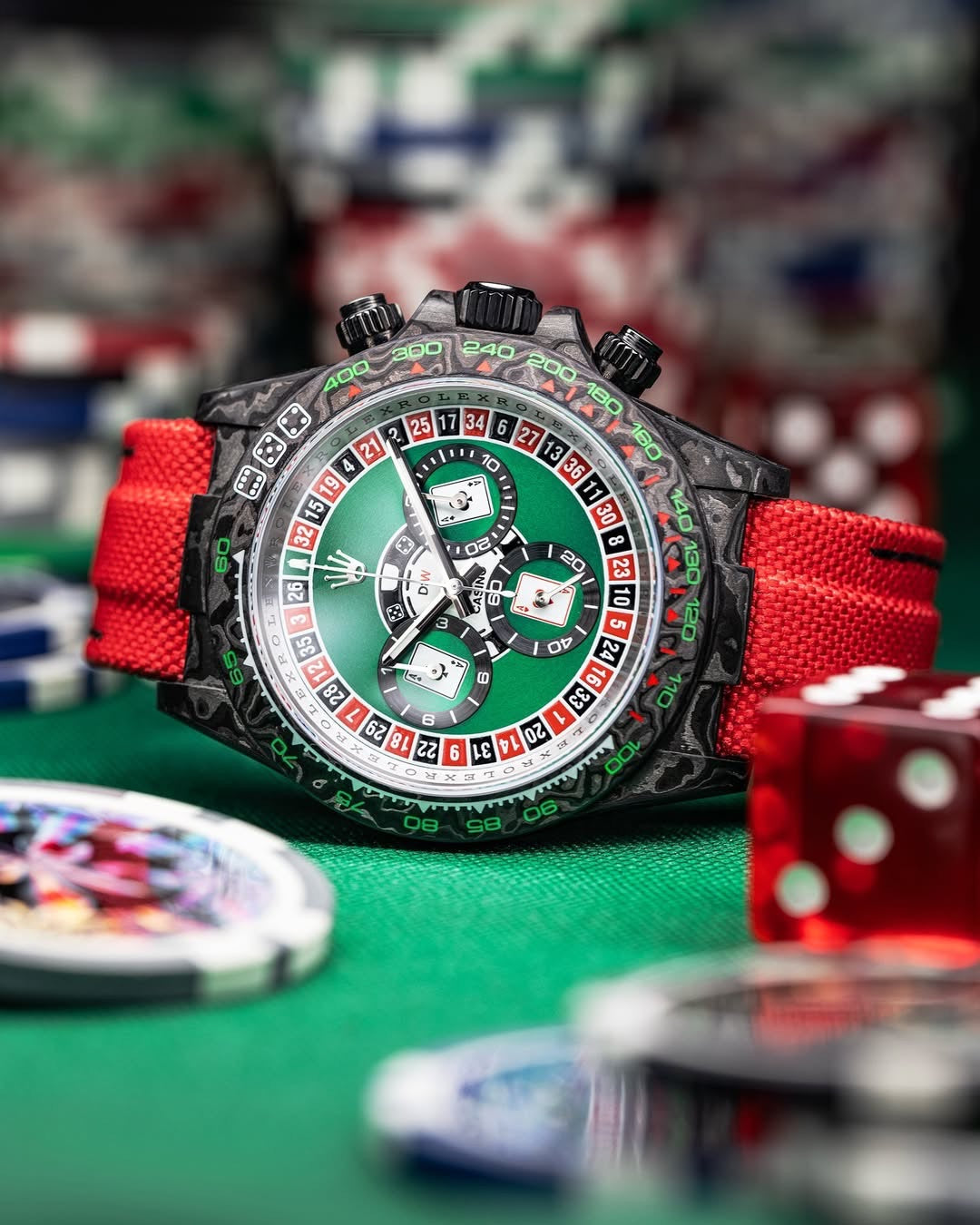 DiW 41mm Rolex Daytona LUCKY PLAYER (CASINO) 41mm【1:1 Replica】
