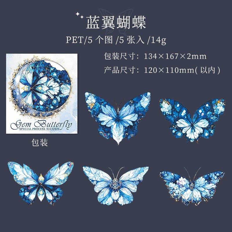 1100 PET Stickers Jewel Butterfly Series