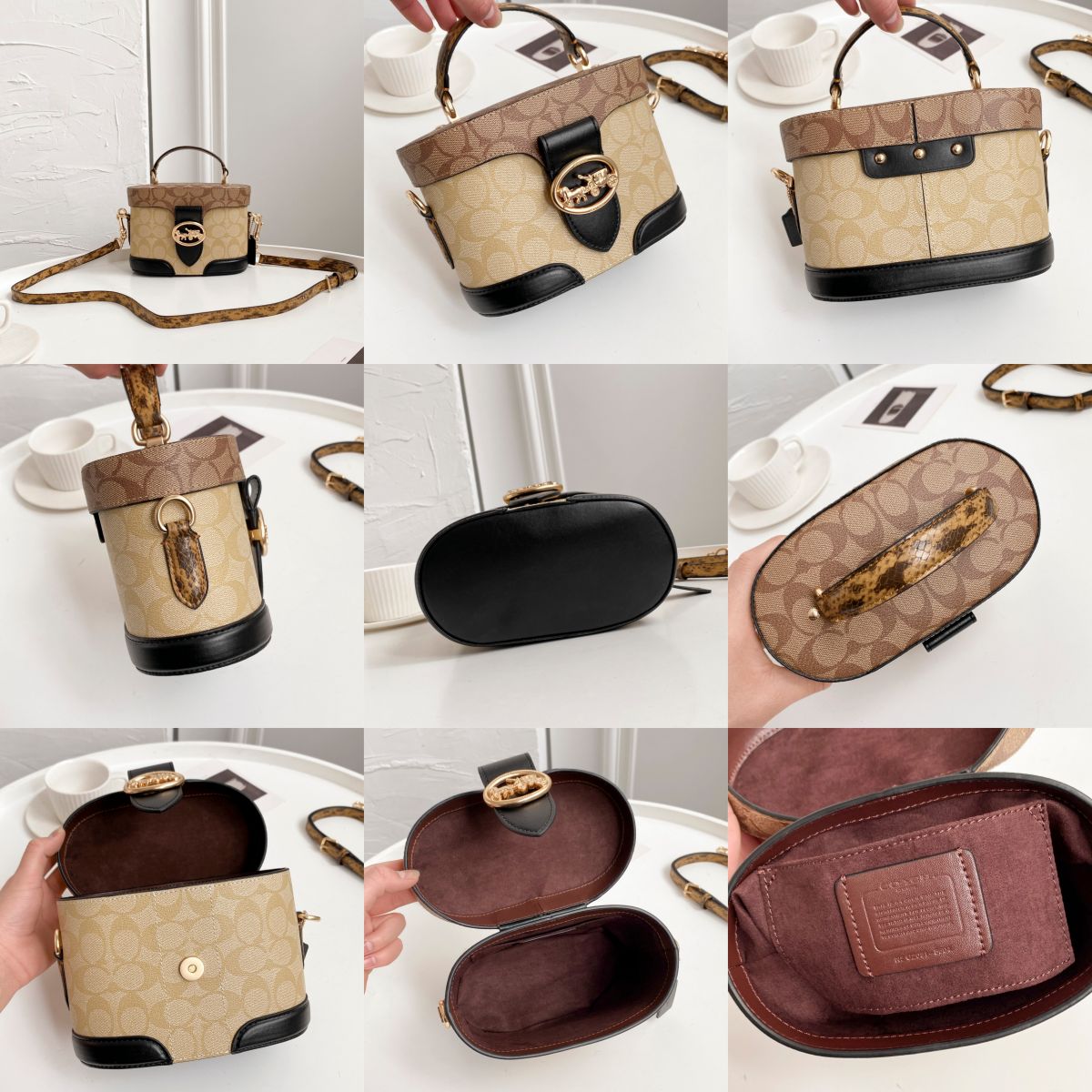 Women Handbag 78277 76714 8165 5504 KAY CROSSBODY  BLOCKED SIGNATURE CANVAS Cosmetic bag