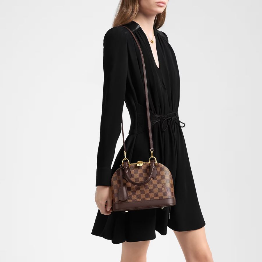 LV Alma BB PM Shoulder Bag Monogram Damier Ebene
