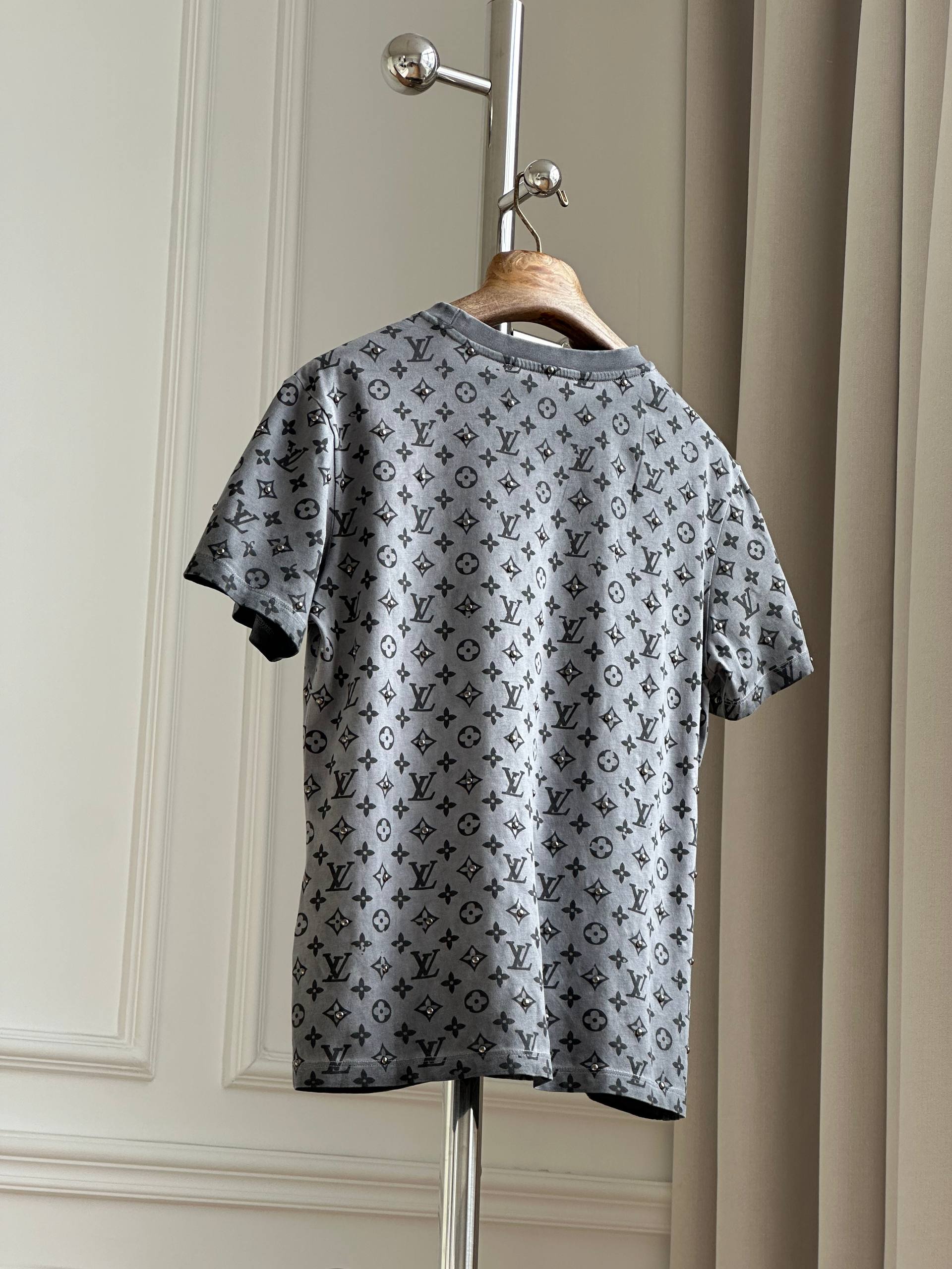 Louis Vuitton Monogram Printed T-Shirt with Crystal Embellishments