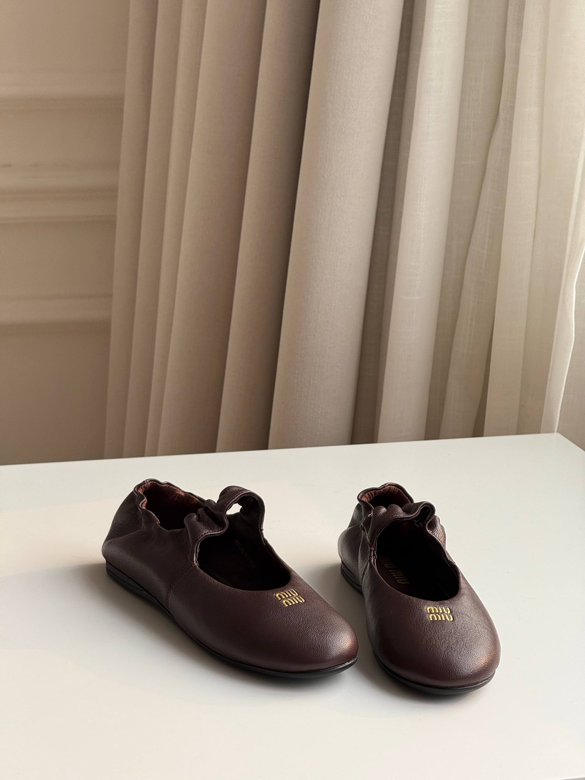 Miu Miu Vintage Soft Leather Ballet Flats