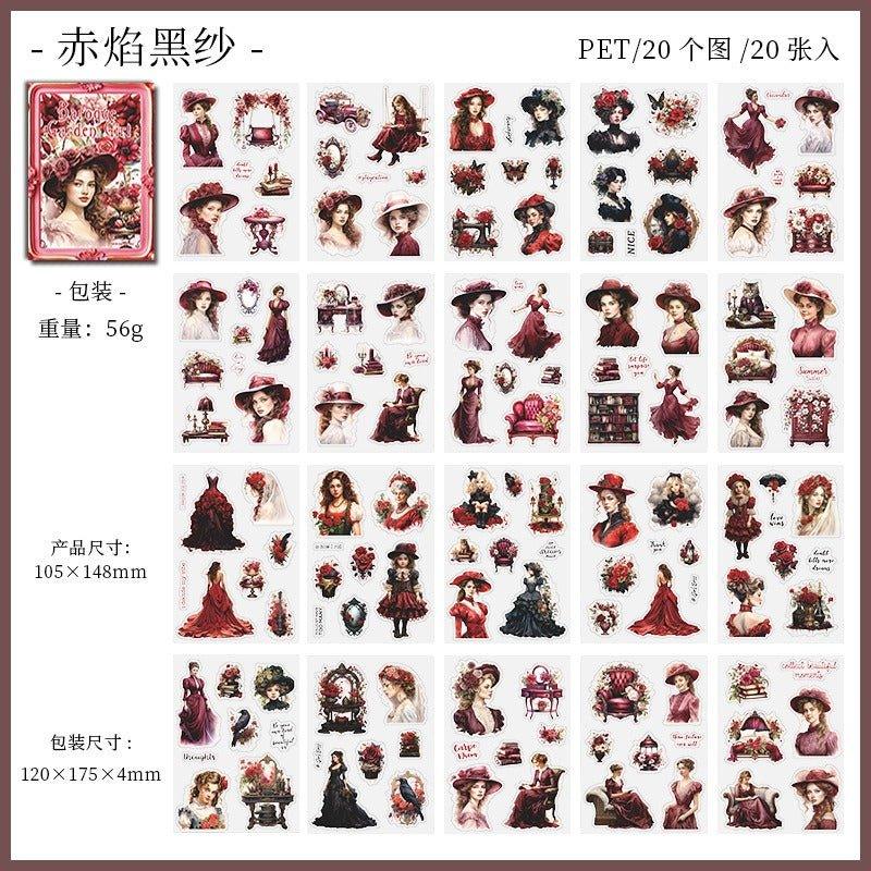 1108 Sticker Book Baroque Garden Girl Series