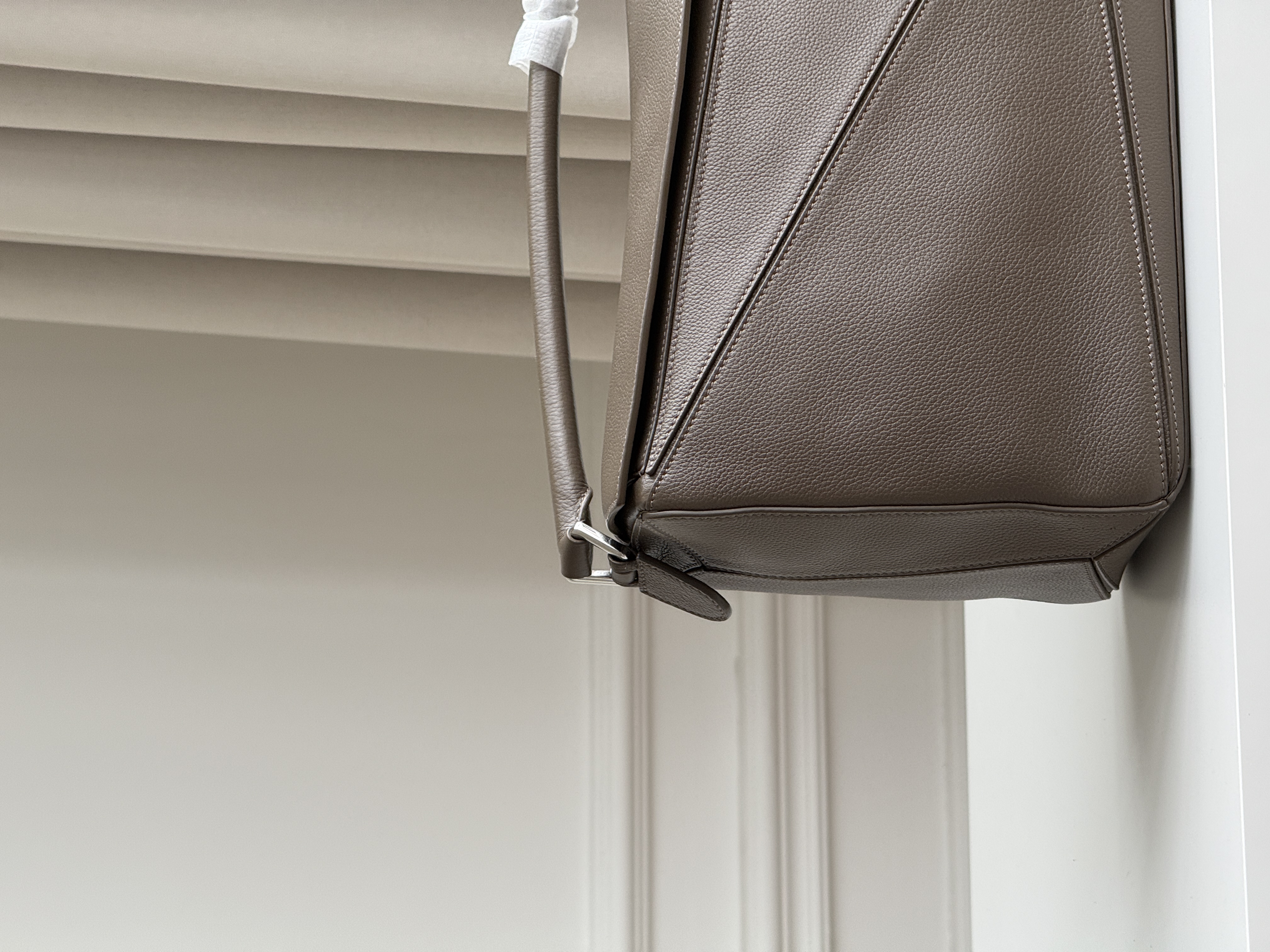 Taupe Grey Perfection   LOEWE Puzzle Geometric Bag