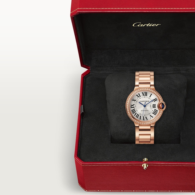 Ballon Bleu de Cartier watch, 36 mm, mechanical movement with automatic winding. Rose gold【1:1 Replica】