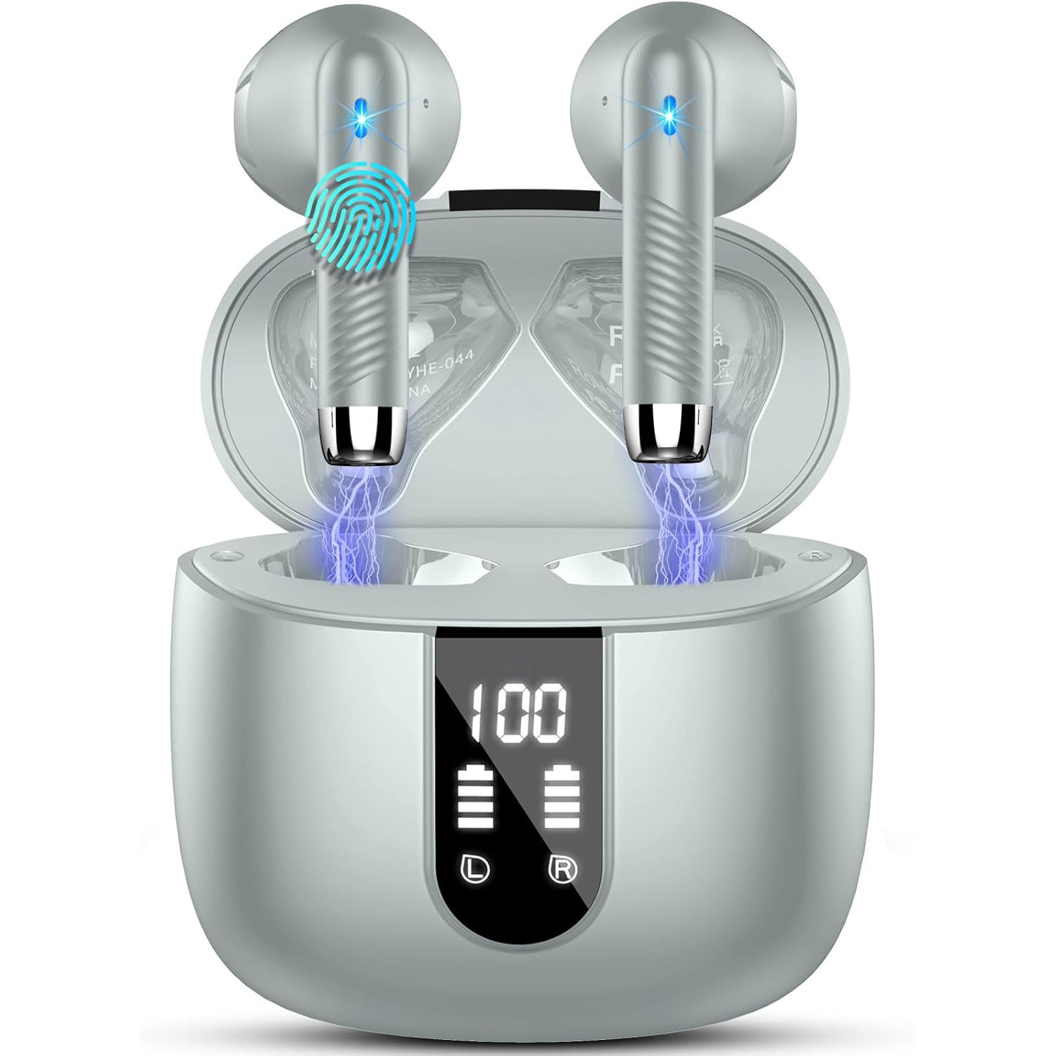 True Wireless for 5.3 In-Ear Earbuds 13mm Dynamic Drivers HiFi Stereo Sound CVC8.0 Microphone LED ANC IPX4