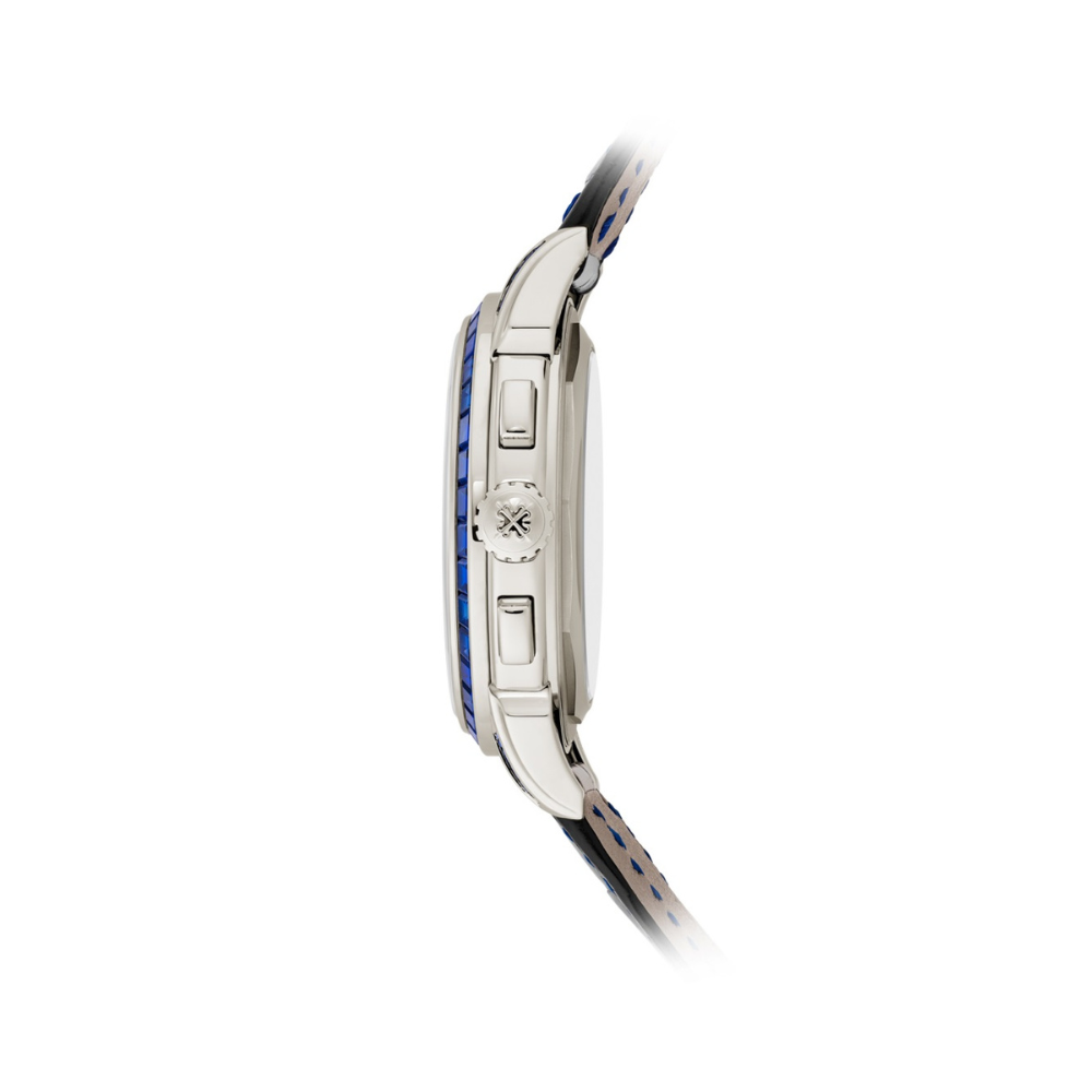 Patek Philippe Grand Complications Perpetual Calendar Chronograph Platinum Baguette Blue Sapphires 5271/11P-010【1:1 Replica】
