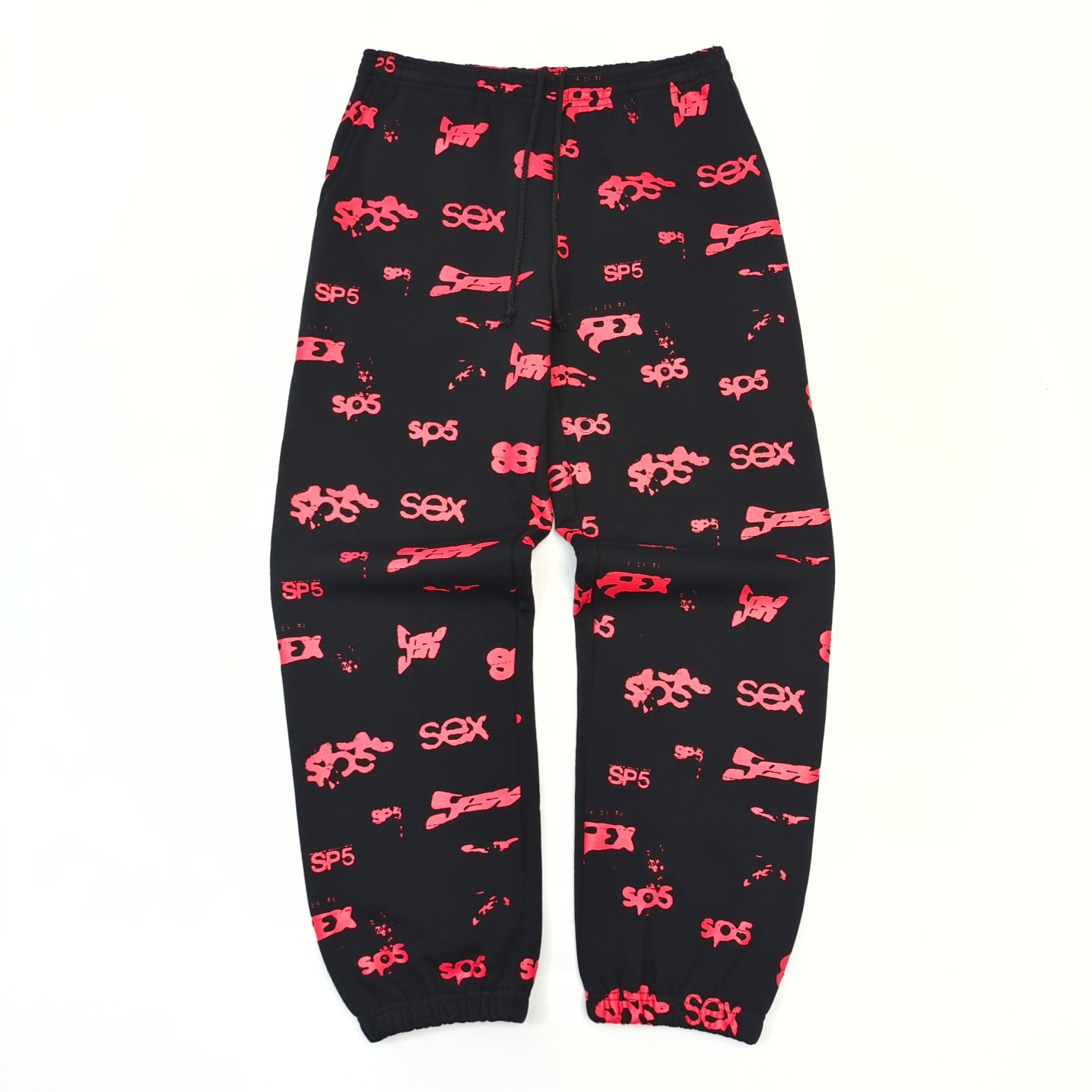 1:1 Best Quality Full Red Logo Pants