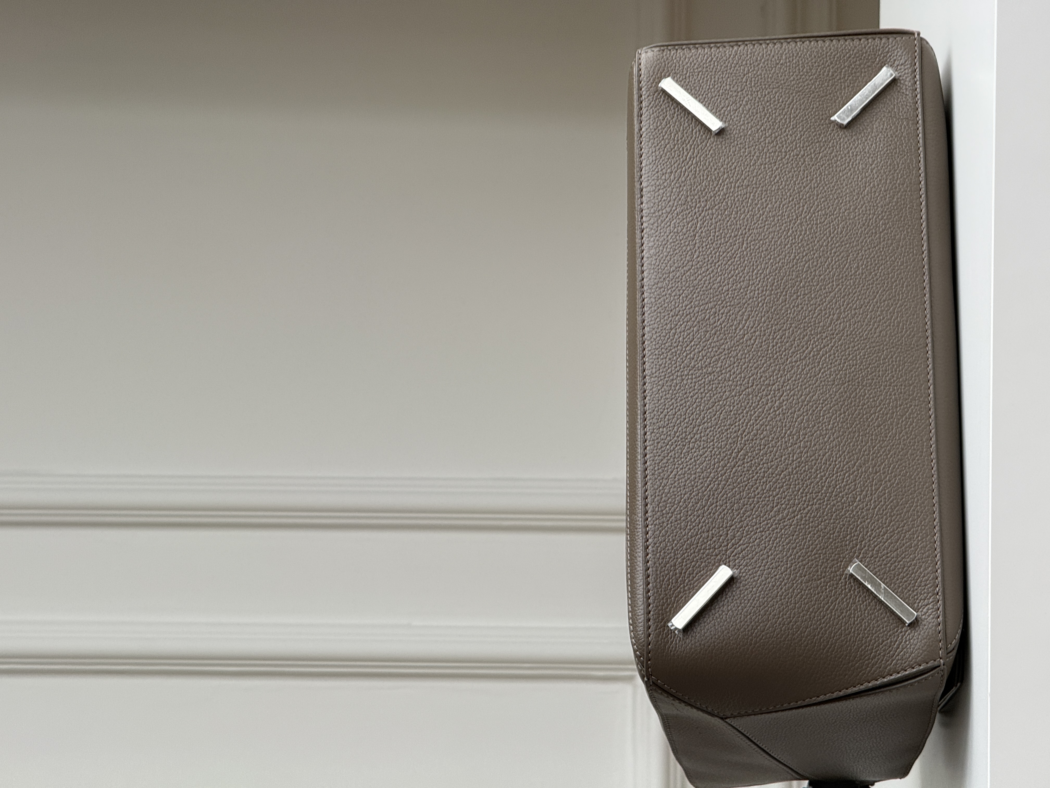 Taupe Grey Perfection   LOEWE Puzzle Geometric Bag