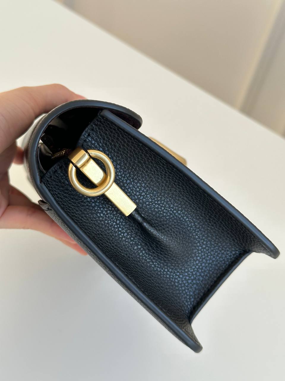 Coach Black Pebbled Leather Tabby 26 Vintage C Logo Shoulder Crossbody Bag
