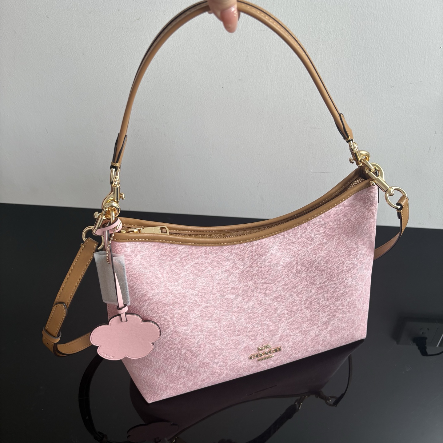 Women Handbag CEL12 Laurel Shoulder Bag In Signature Canvas With Charms
