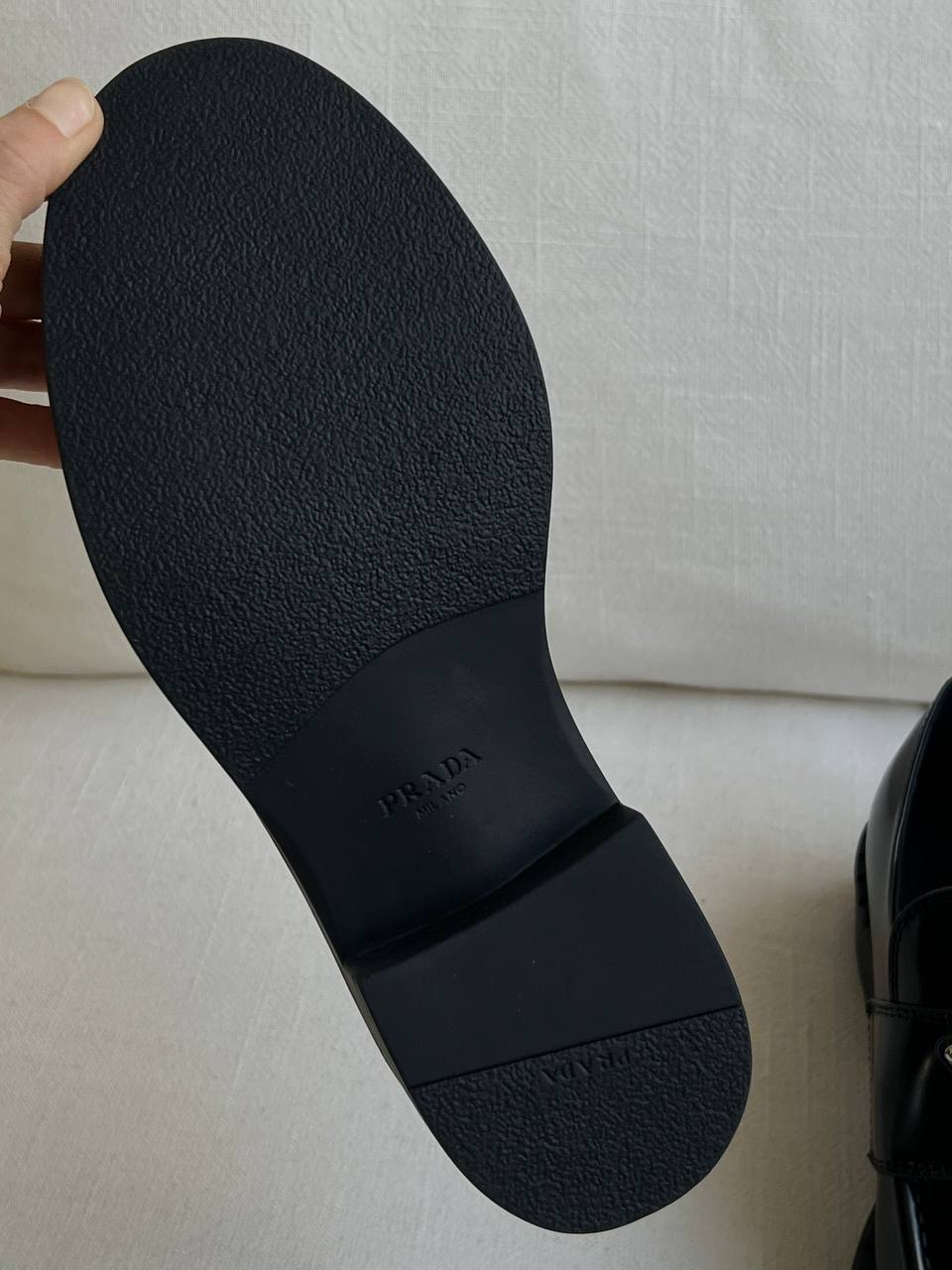 Prada Chocolate Brushed Leather Loafers