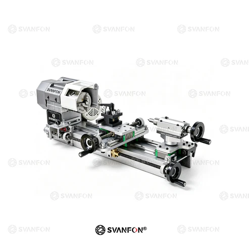 SVANFON S90 Benchtop Hobby Mini Metal Lathe | Precision Turning Machine for Home Garage DIY Workshop