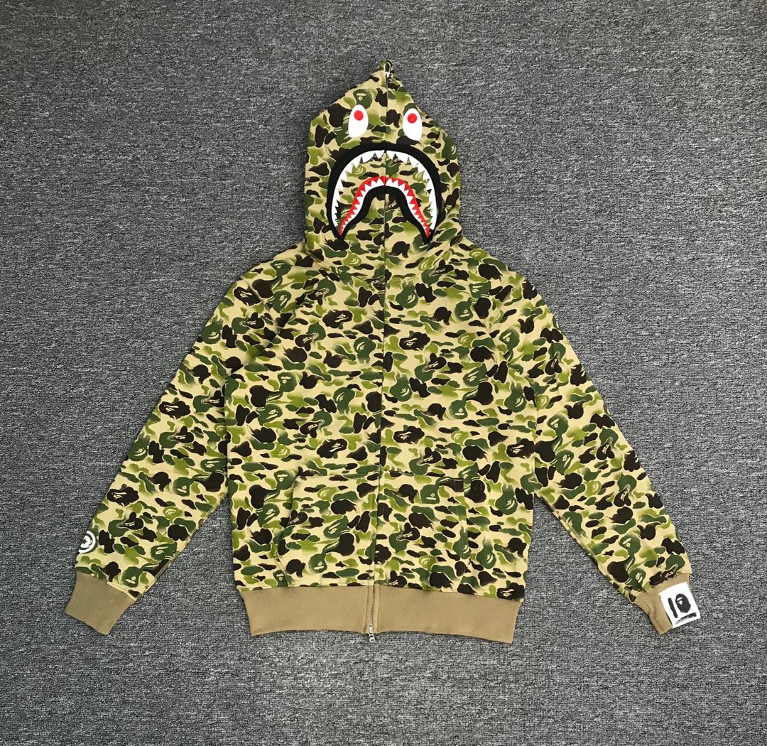 1:1 Best Quality Olive Camo Zipper Hoodie