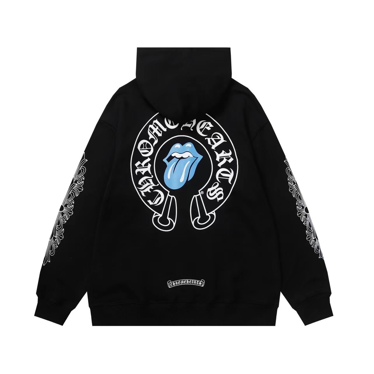 CH Blue Mouth Logo Zipper Hoodie Black