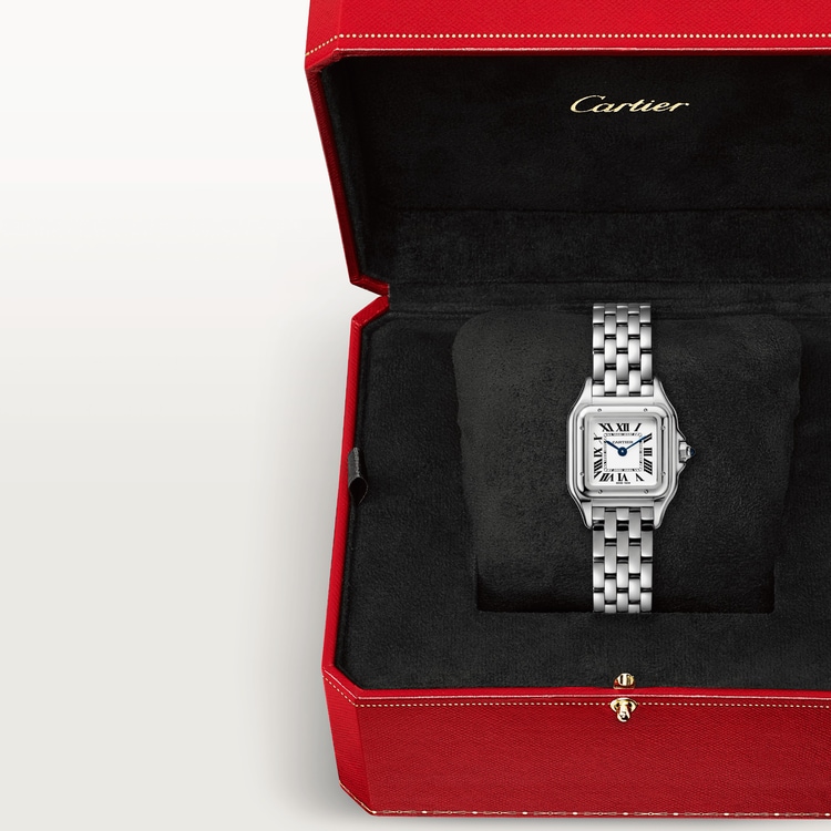 PANTHÈRE DE CARTIER WATCH, SMALL MODEL Small model, quartz movement, steel【1:1 Replica】