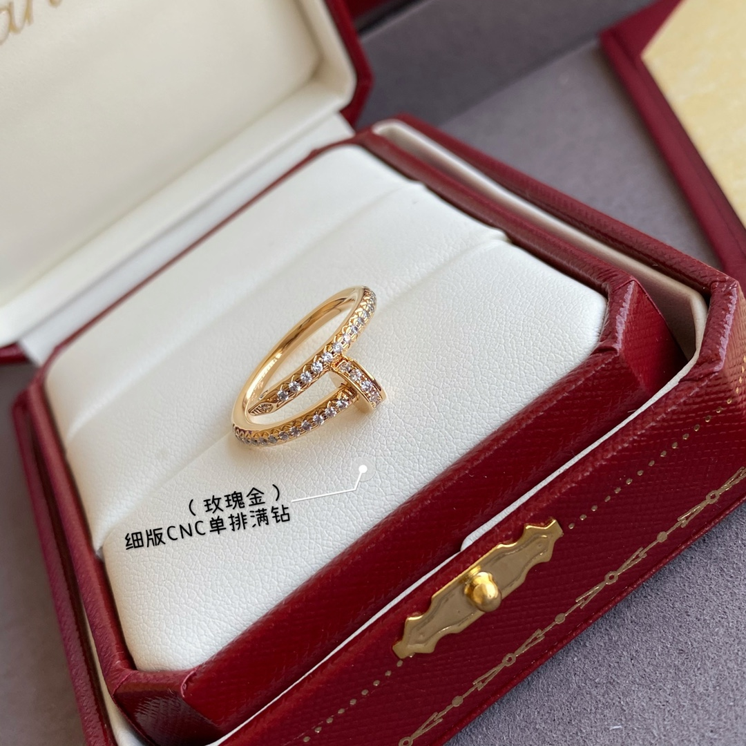 Cartier Single row diamond nails
