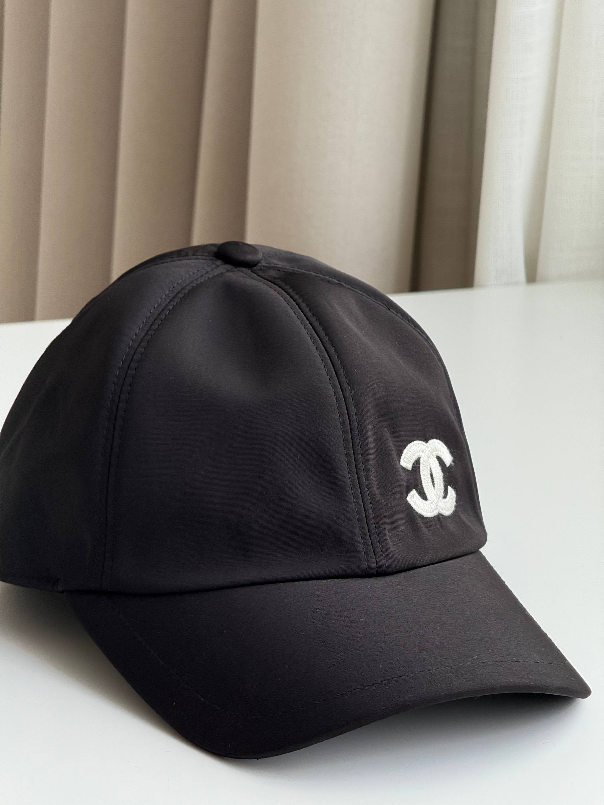 Chanel Black & Silver CC Baseball Cap