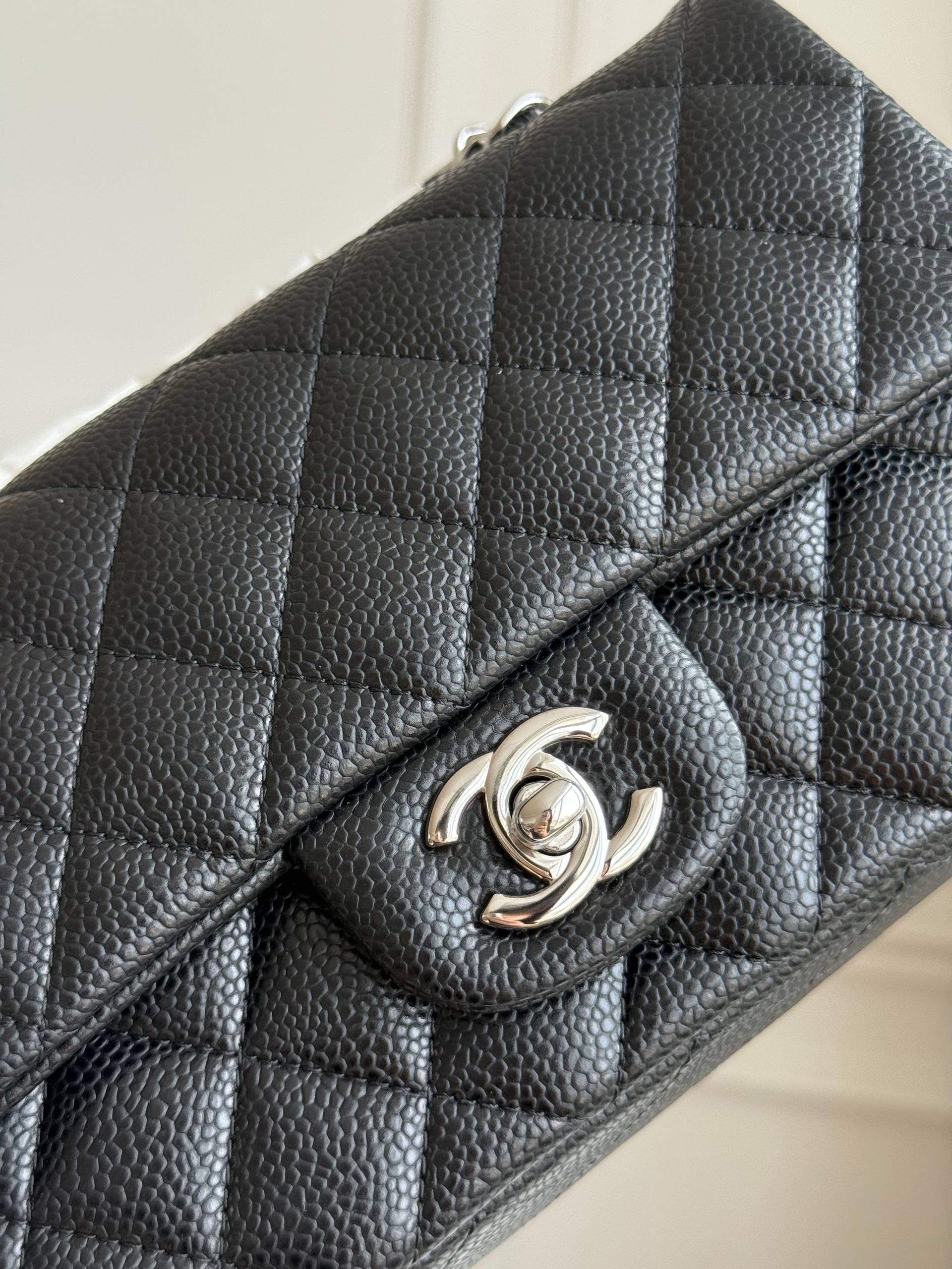 Chanel Mini Classic Flap Caviar Leather Crossbody Bag
