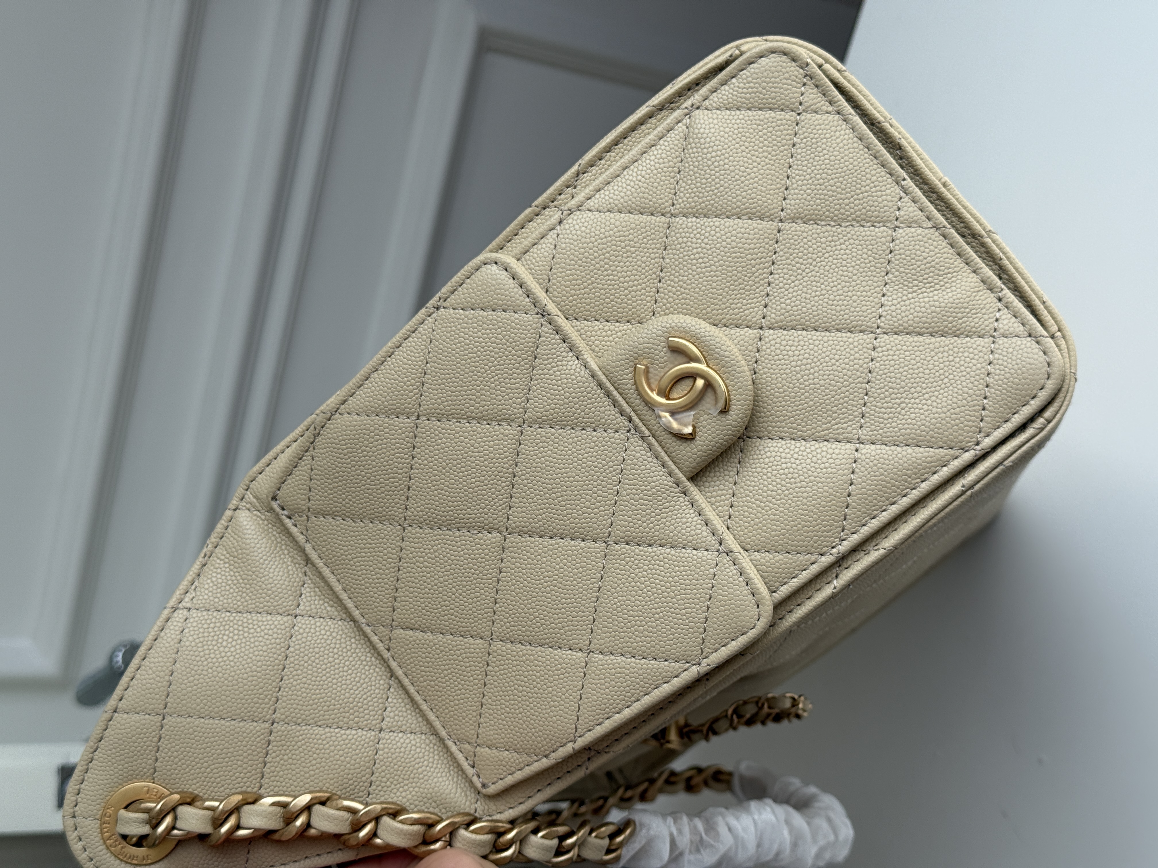 Chanel Drawstring Bucket Backpack in Caviar Leather