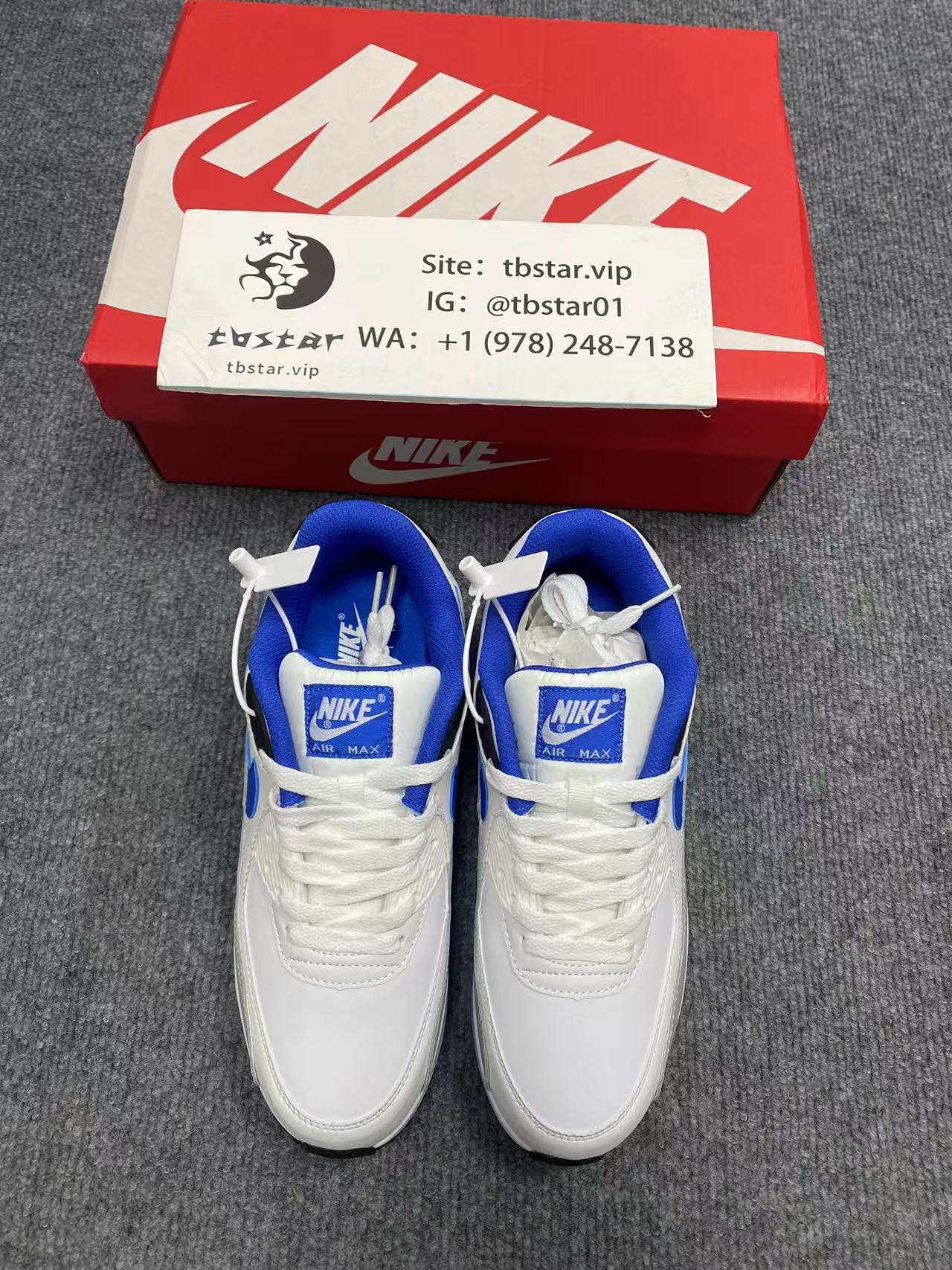 Air Max 90 Leather White Game Royal