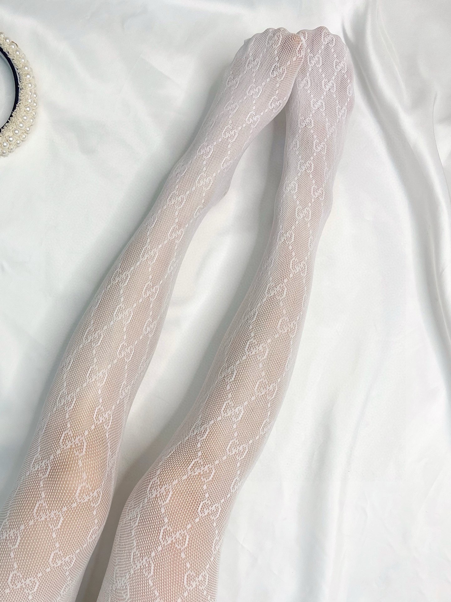 Gucci Double G Letter Fishnet Stockings