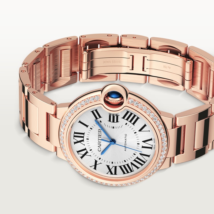 Ballon Bleu de Cartier watch, 36 mm, mechanical movement with automatic winding. Rose gold【1:1 Replica】