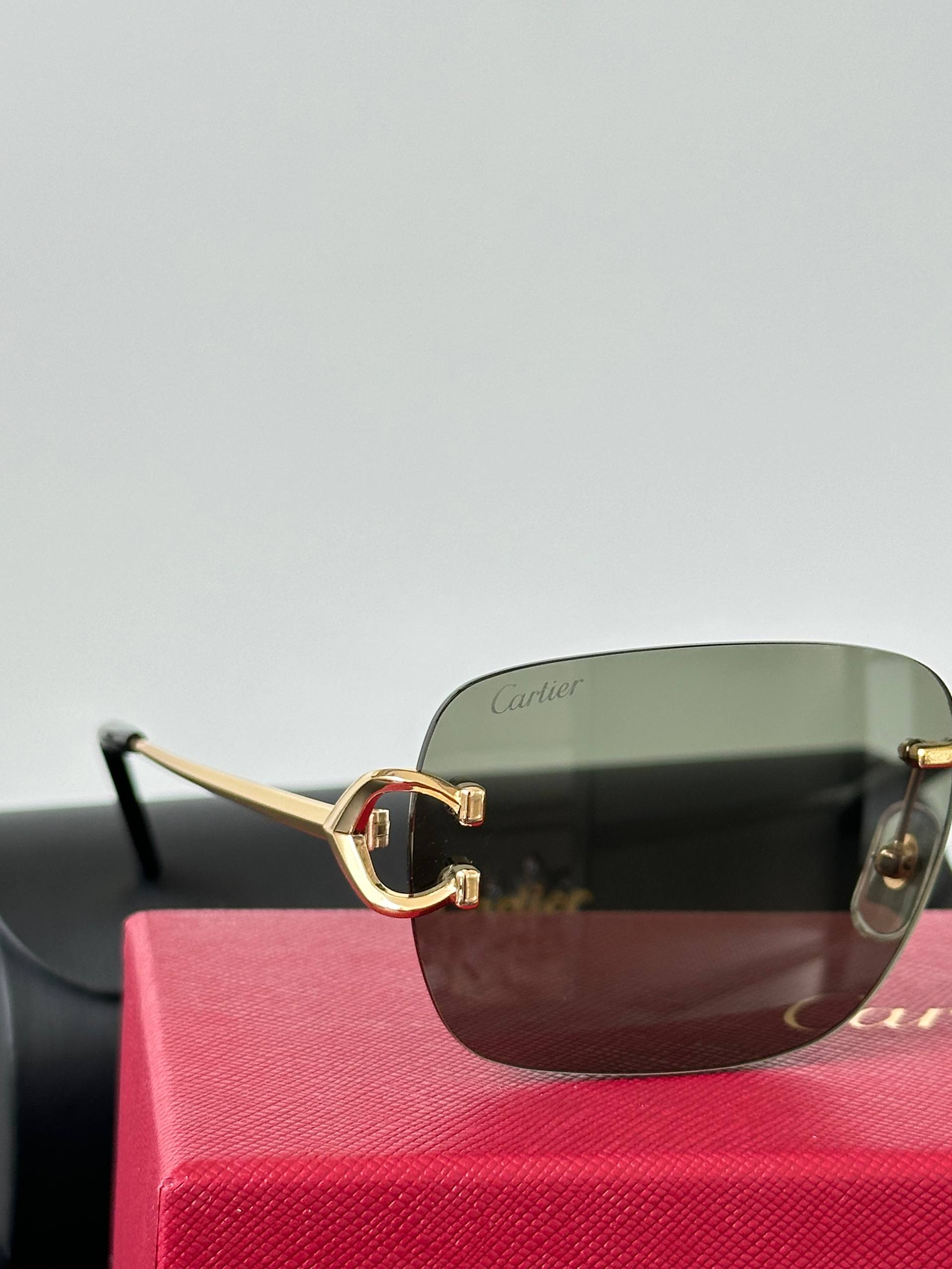Cartier Panthère Rimless Square Sunglasses